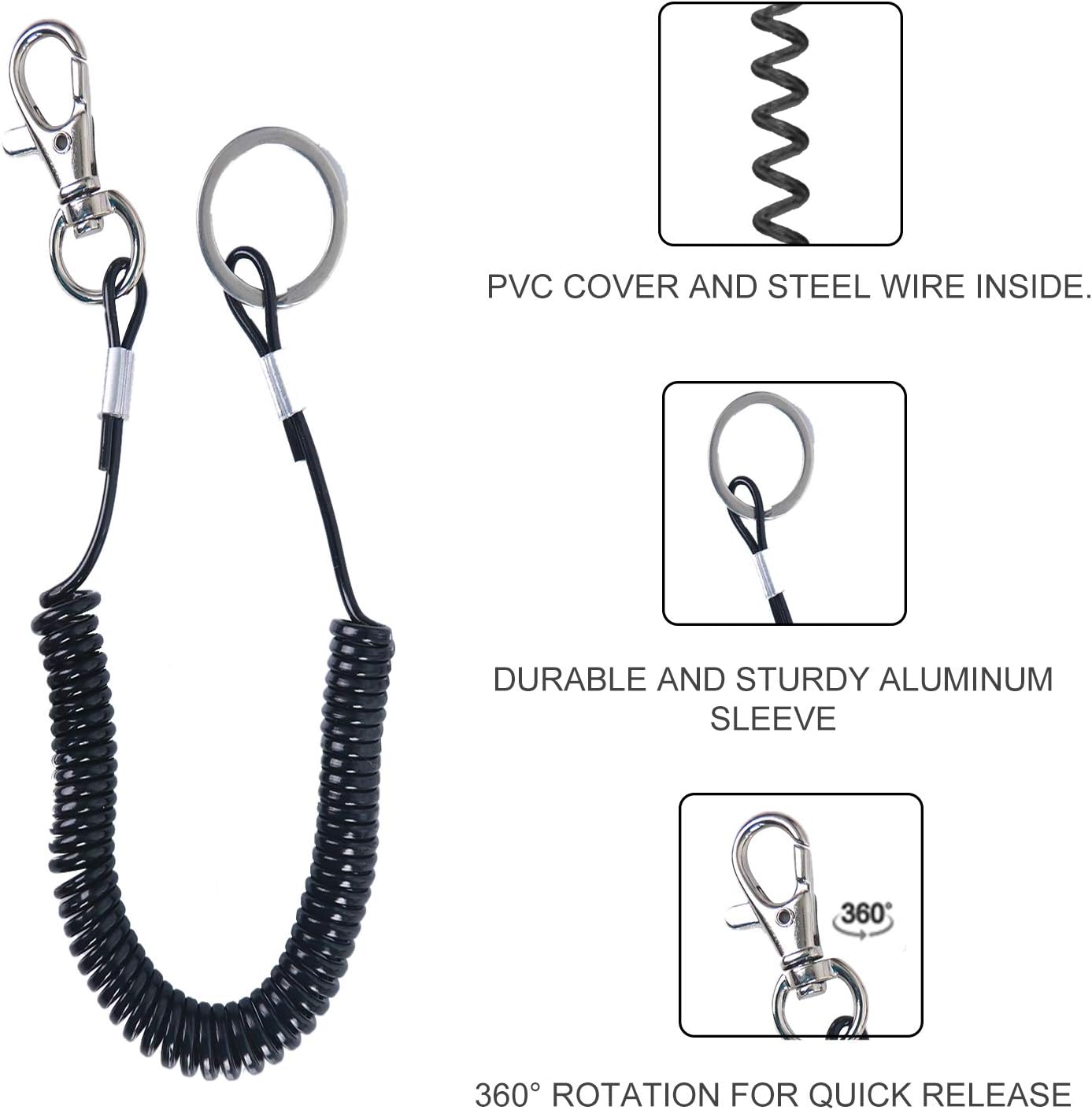 M MAXIMUMCATCH Maxcatch Magnetic Fly Fishing Net Release Holder Retractor with Carabiner Clip and Lanyard