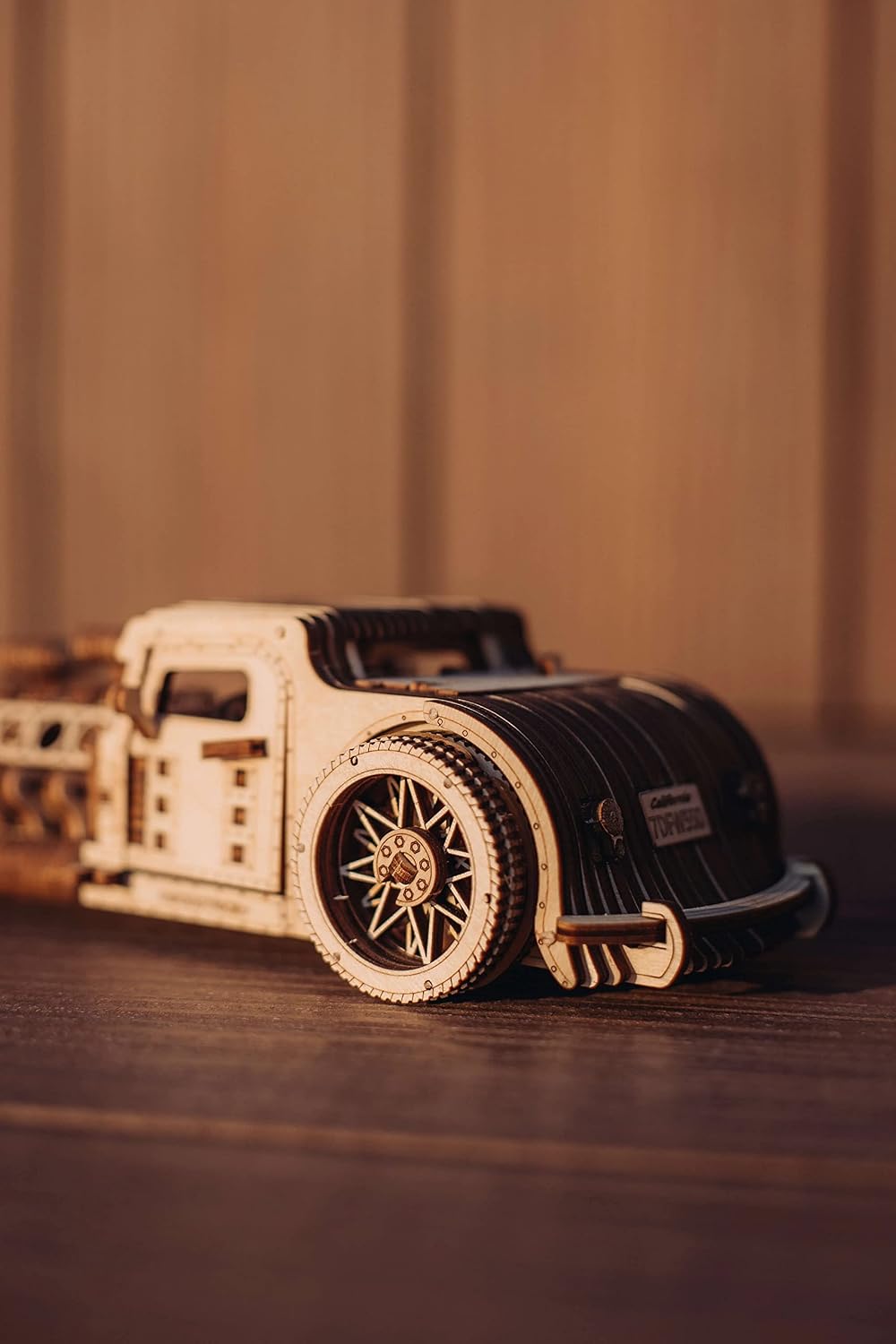 Wood Trick Hot Rod Car 3D Wooden Puzzles for Adults to Build