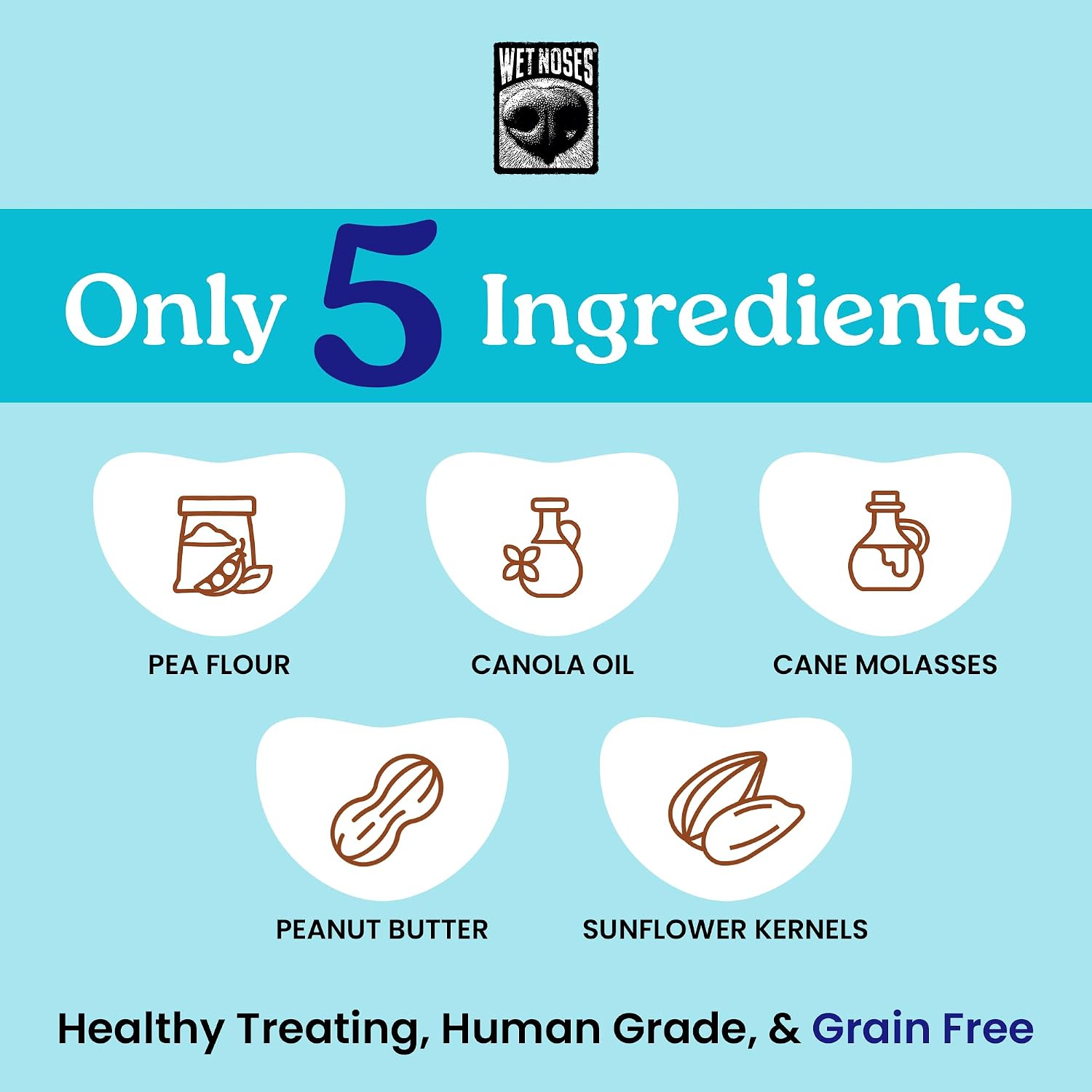 Wet Noses Organic Crunchy Dog Treats – All-Natural, Human-Grade, Non-GMO, Healthy Training & Delicious Snacks for Dogs