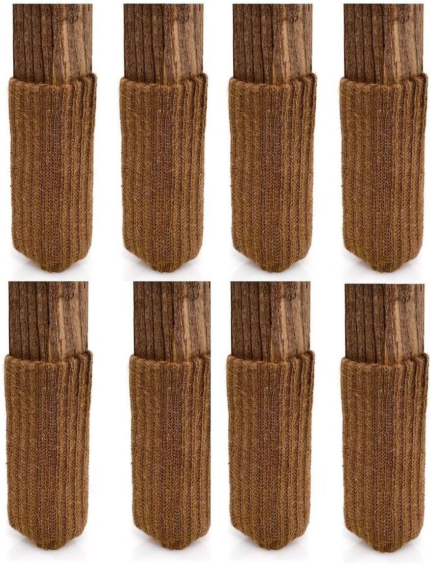 Small/Chocolate Brown, NancyProtectz Patented with Grips/Chair Leg Floor Protectors. The Original Furniture Sock