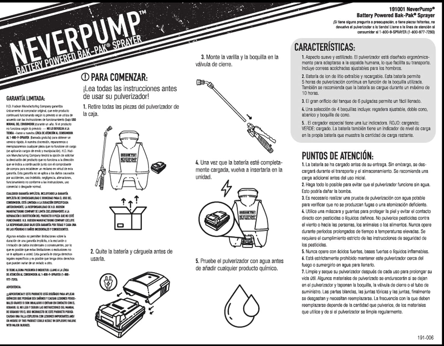 HUDSON 19001 4 Gallon NeverPump Bak-Pak Sprayer, Yellow