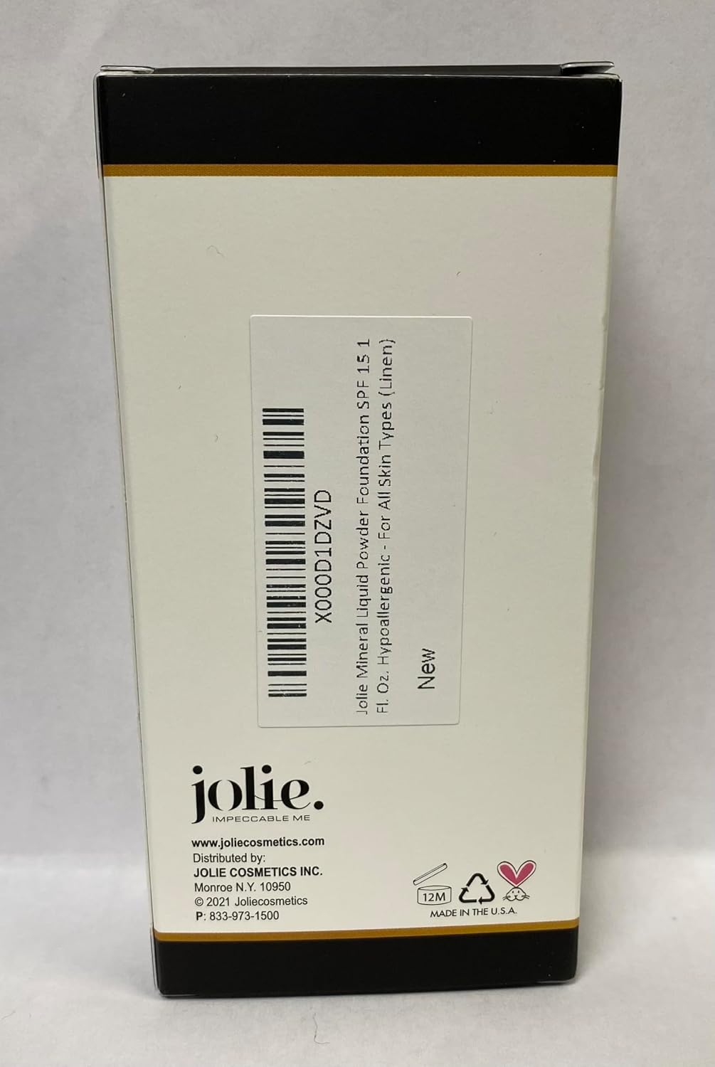 Jolie Mineral Liquid Powder Foundation SPF 15 1 Fl. Oz. Hypoallergenic - For All Skin Types (Cream Beige)