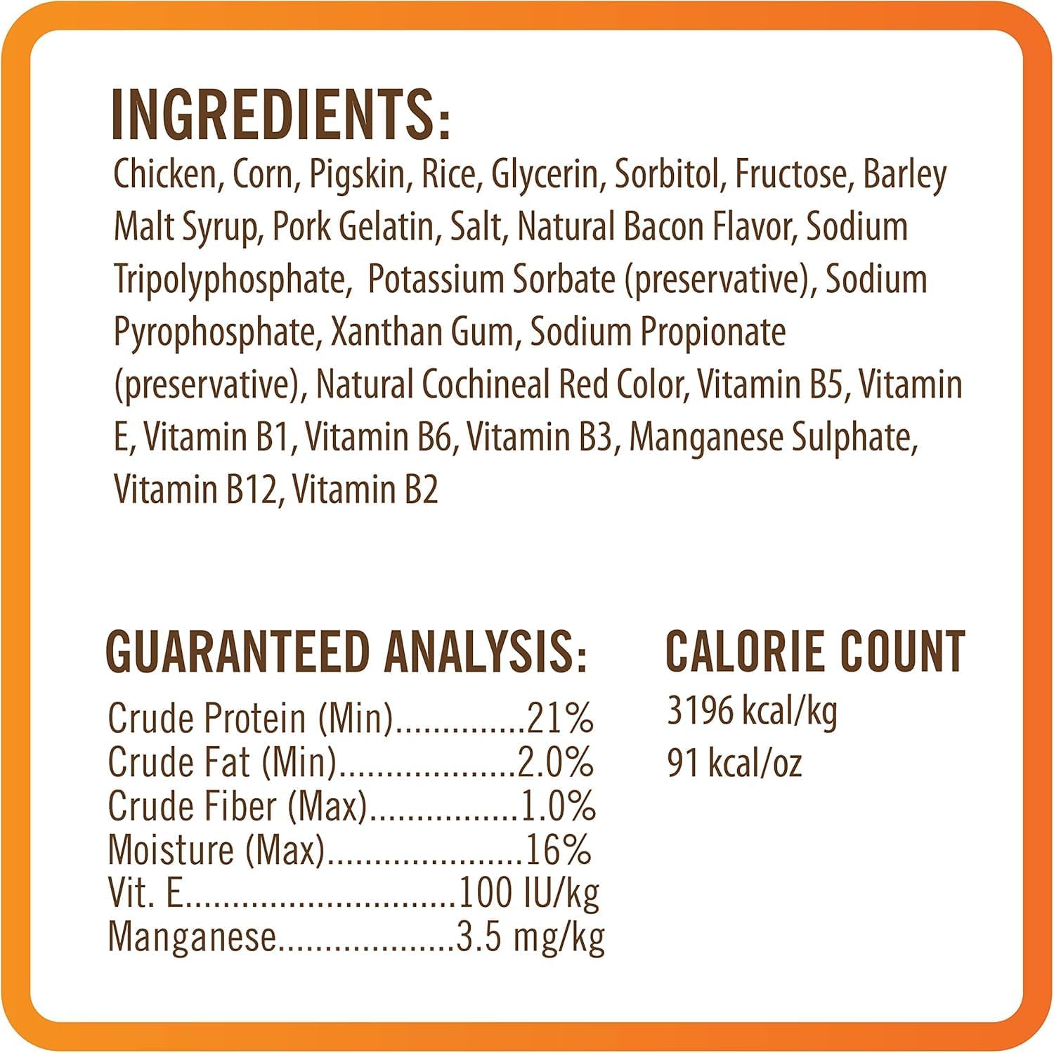 NutriChomps Rawhide-Free Dog Chews, Ear-Shaped, Chicken, 10 Count