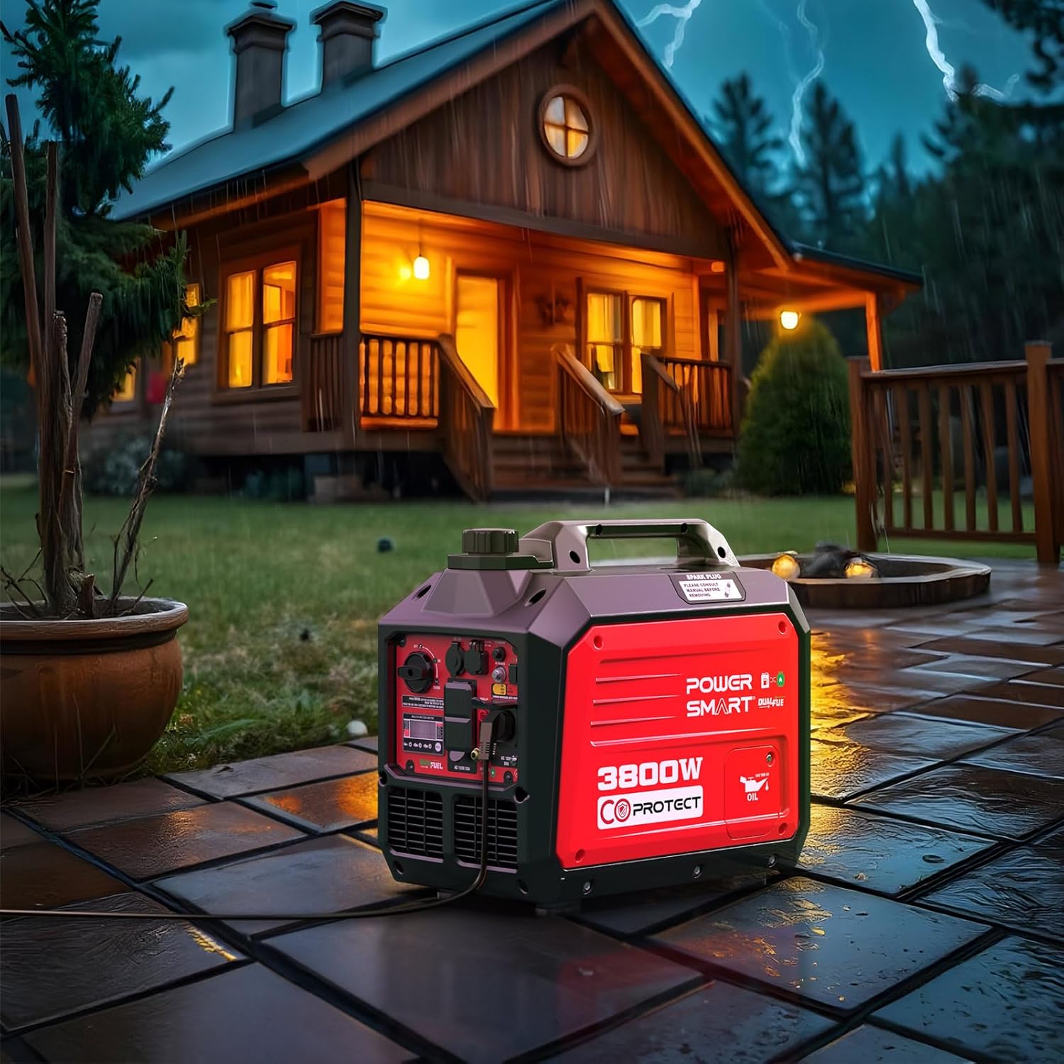 PowerSmart 2500 Watt Portable Inverter Generator for Camping