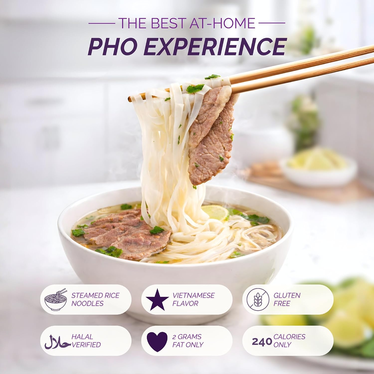 VIFON Phở Bò Vietnamese Style Instant Rice Noodles, 2.11 oz (Pack of 24) | Halal Certified | Authentic Vietnamese Phở | Ready in 3 Minutes