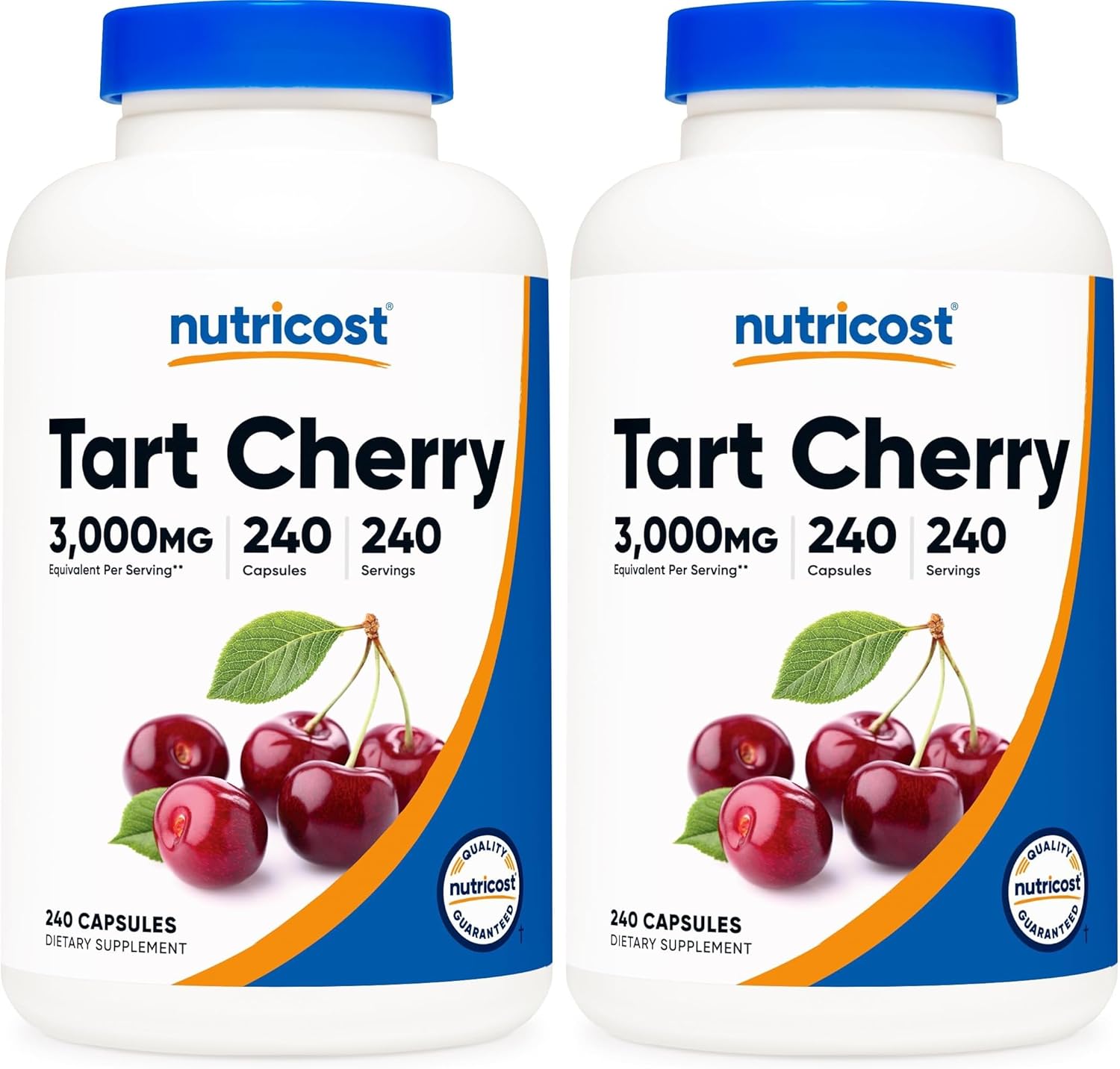 Nutricost Tart Cherry Extract 240 Vegetarian Capsules, Gluten-Free | 240 Servings per Bottle, GMO-Free
