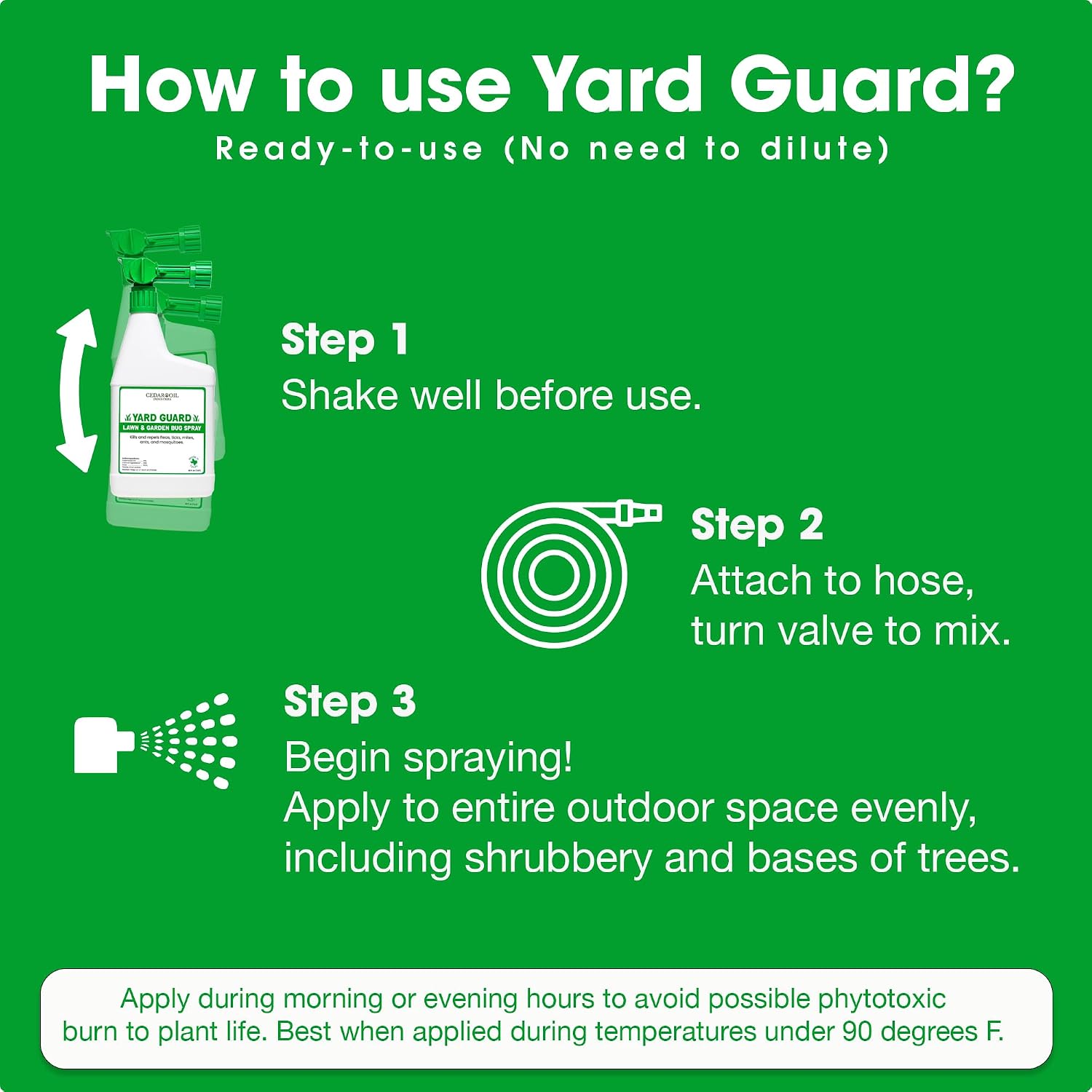 Yard Guard | Non-Toxic, Natural, Ready-to-Use Outdoor Pest Control Spray Safe for Pets & Family | Kills & Repels Fleas, Ticks, Flies, Ants, Mites
