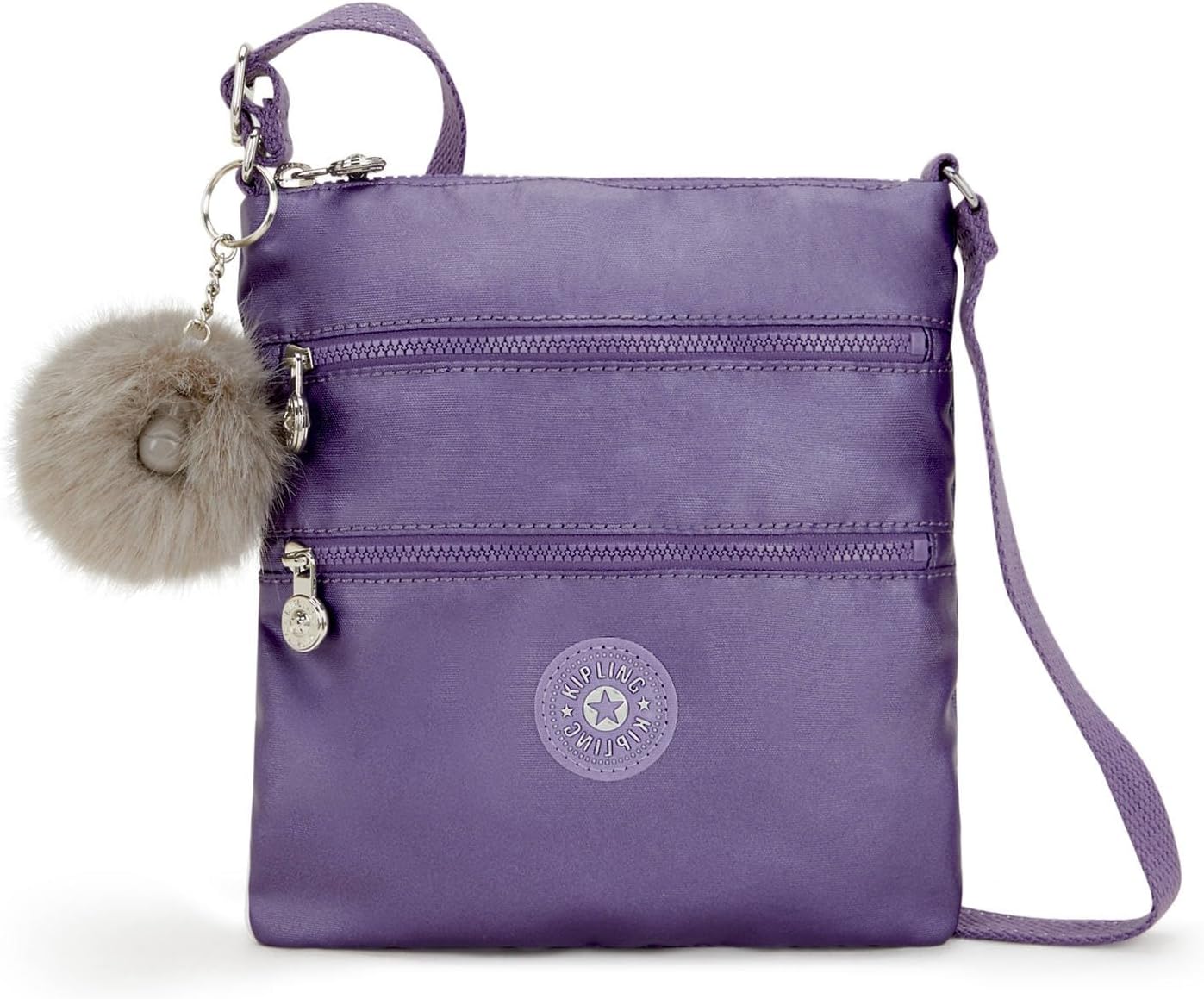 Kipling Women’s Abanu Medium Crossbody Bag, Lightweight, Adjustable Nylon Waist Pack with Multi-Compartment Zip Pockets