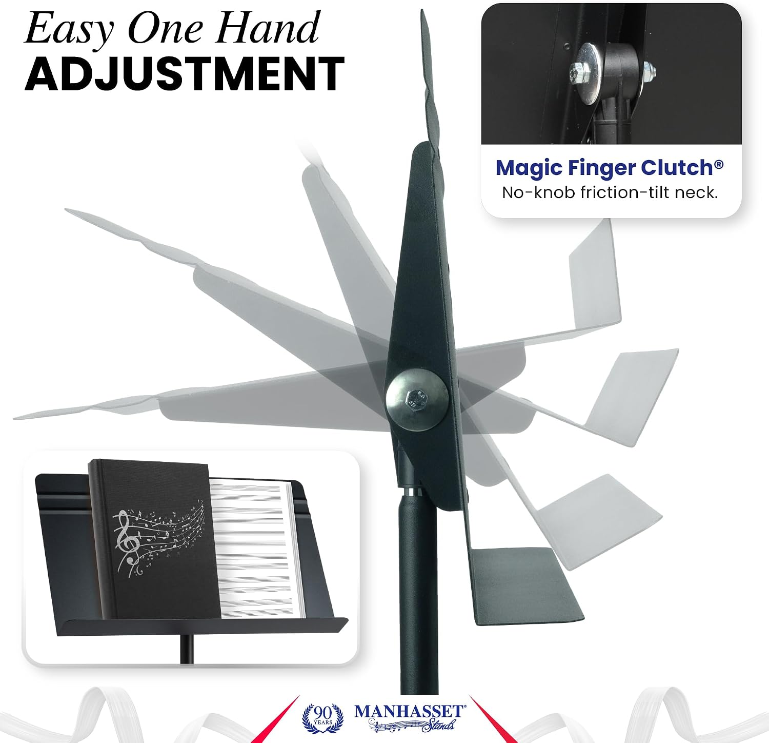 Manhasset Music Stand For Sheet Music - Bulk Pack of 6 Stands - 48 Symphony Model - Long Lasting