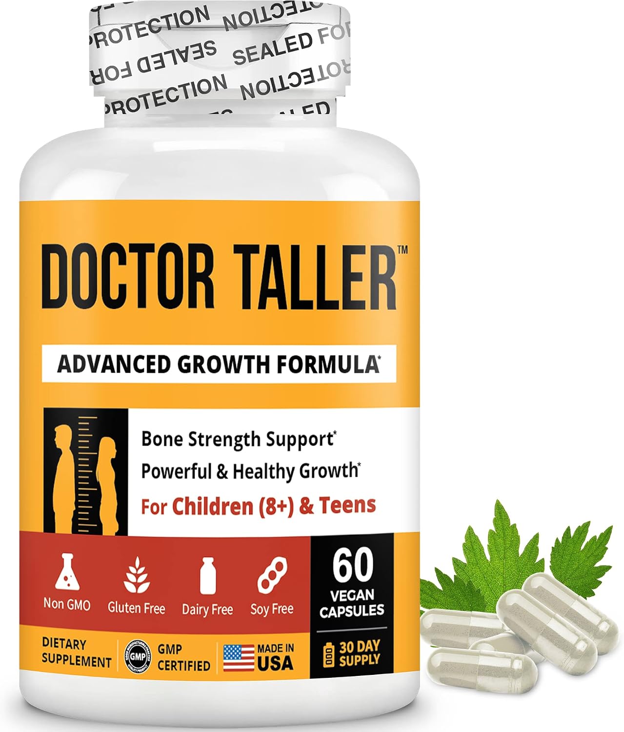 NuBest Doctor Taller - Height Growth Formula - Supports Height Growth and Immunity - Keto with Calcium, Vitamin D3, Vitamin K2