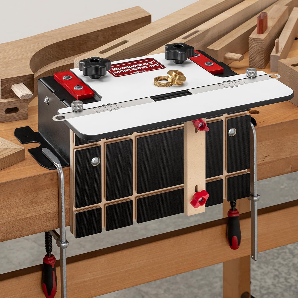 Woodpeckers Mortising Jig, Mortise + Tenon Jig, Easy to Cut Perfect Mortises With Your Plunge Router for Loose Tenon Joinery, Router Tool