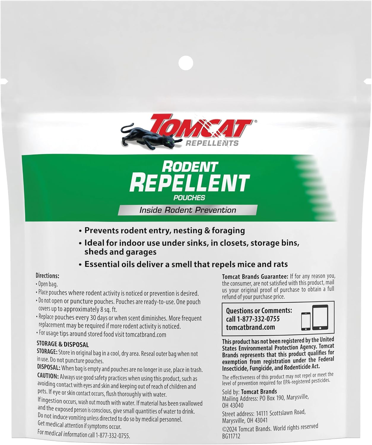 Tomcat Repellents Rodent Repellent Ready-to-Use with Comfort Wand, 1 gal. | For Indoor and Outdoor Mouse and Rat Prevention, Peppermint Oil Spray for Rodents with Cinnamon & Garlic Essential Oils