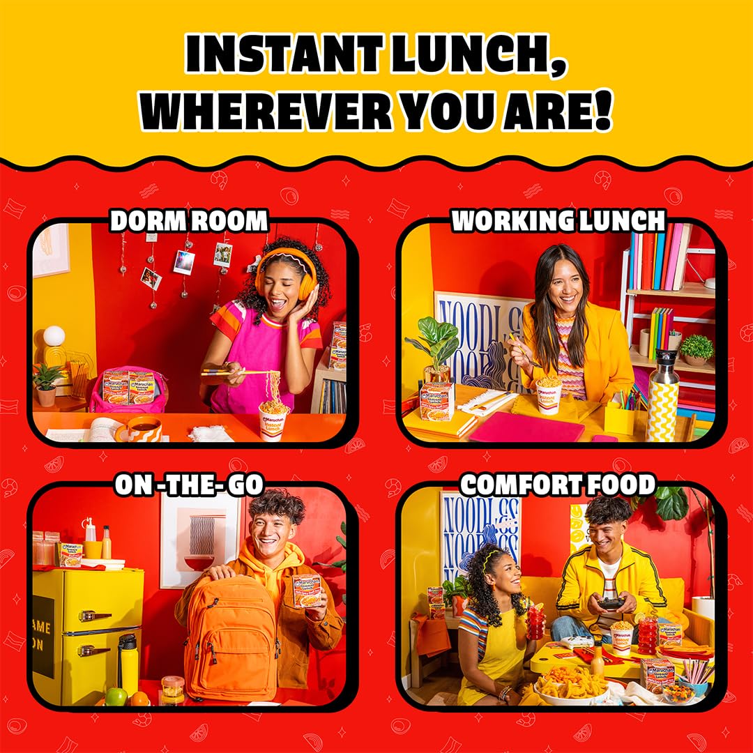 Maruchan Instant Lunch Ramen Noodles, Cheddar Cheese Flavor – Japanese-Style Instant Noodle Soup, Easy Meal Ready in 3 Minutes – 2.25 Oz. (12 Pack)