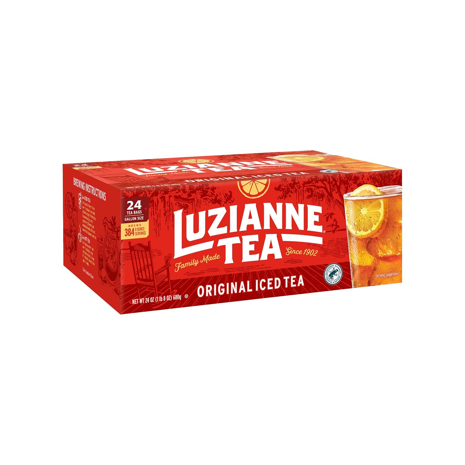 Luzianne Green Tea Bags, Family Size, 24ct Box (Pack of 1)