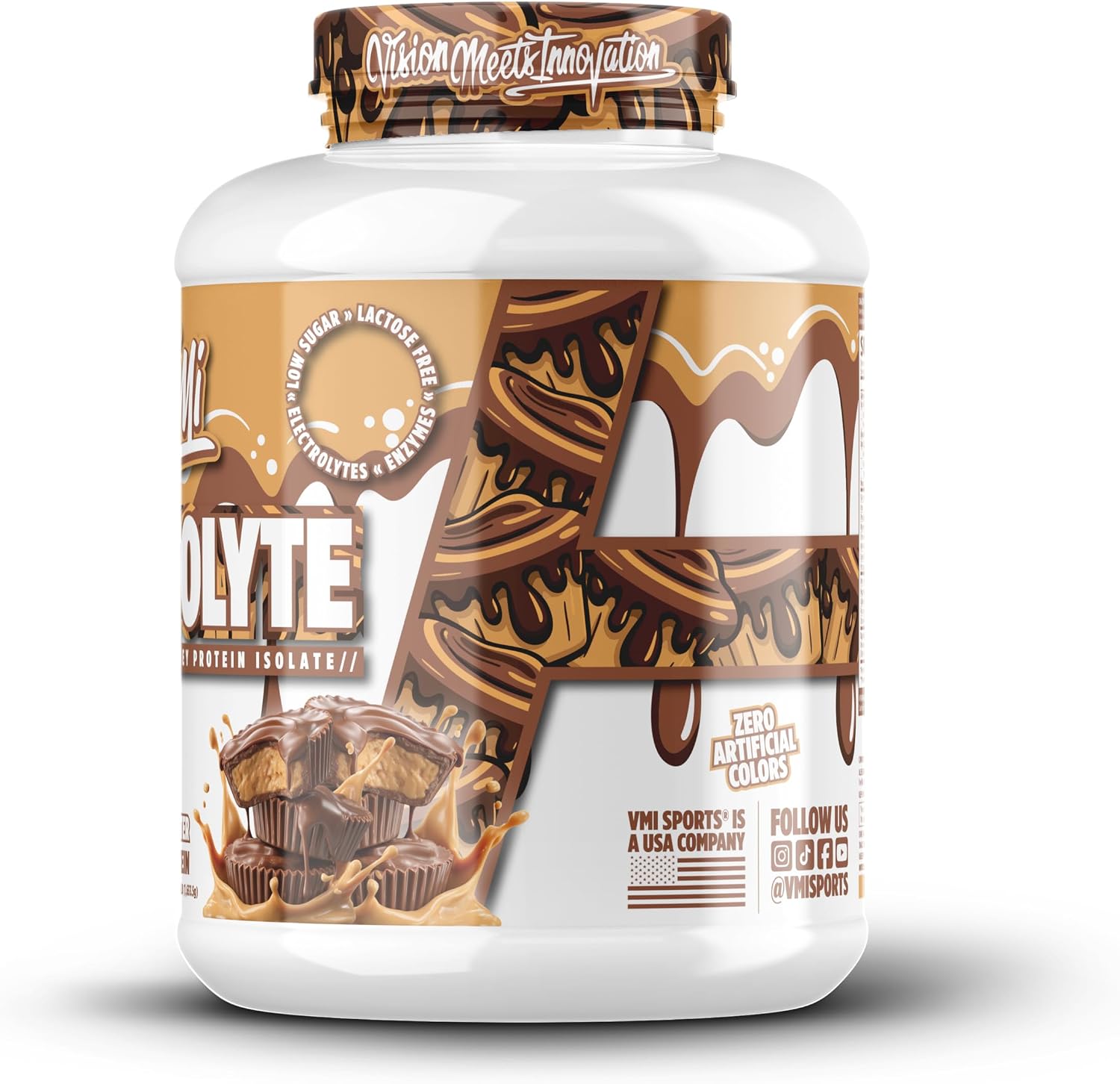 VMI Sports | ProtoLyte Whey Isolate Protein Powder | Low Calorie Whey for Weight Loss and Muscle Gain | Digestive Enzymes | Non-GMO (1.6 lb, Chocolate Fudge Cookie) | Premium whey isolate protein powder for smooth mixing in shakes smoothies and convenien…