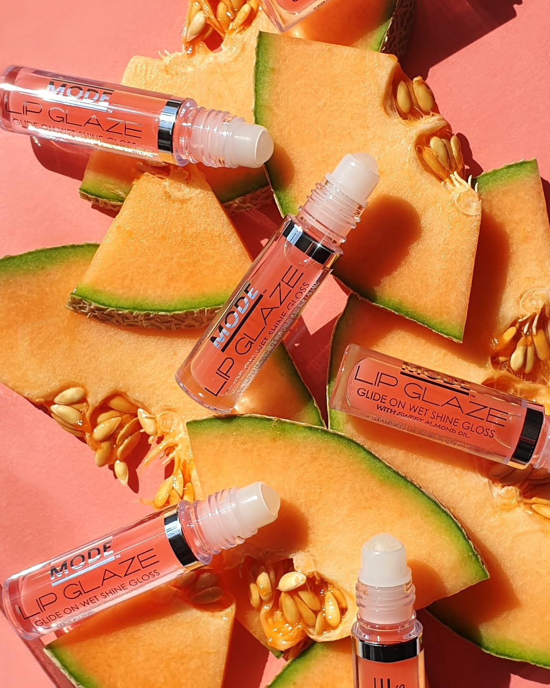 MODE Lip Glaze Cotton Candy Flavored Lip Gloss, Hydrating Sheer Wet Shine, Skincare Fruit Oils