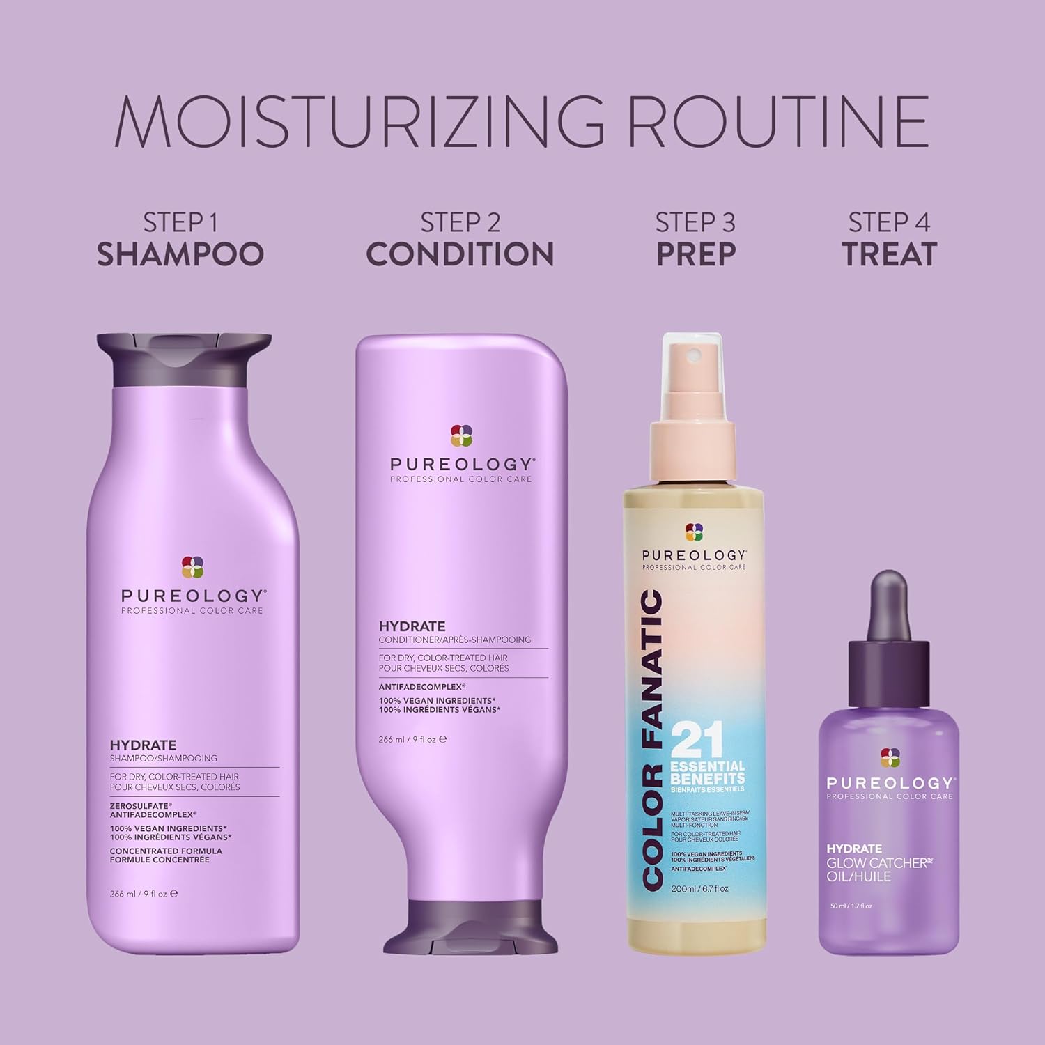 Pureology Hydrate Shampoo – Moisturizes & Nourishes Dry Hair, Sulfate-Free