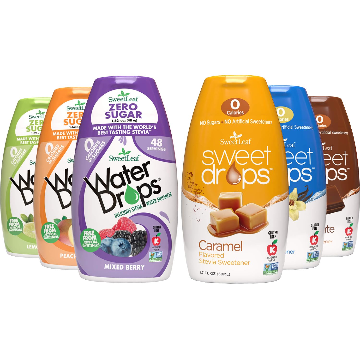 SweetLeaf Water Flavoring Drops, Variety Pack - 1.62 Fl Oz, Pack of 3 | Stevia Water Enhancer, Sugar Free, Zero Calorie Additive, Contains Monk Fruit Extract, Gluten Free, Keto Friendly