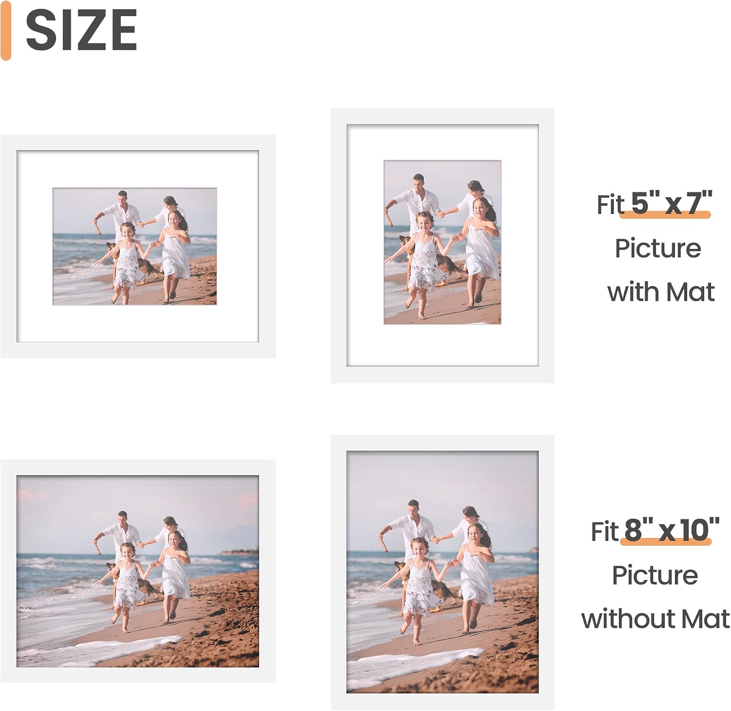 upsimples 12x12 Picture Frame, Gallery Glass Poster Frames Set of 3, Black
