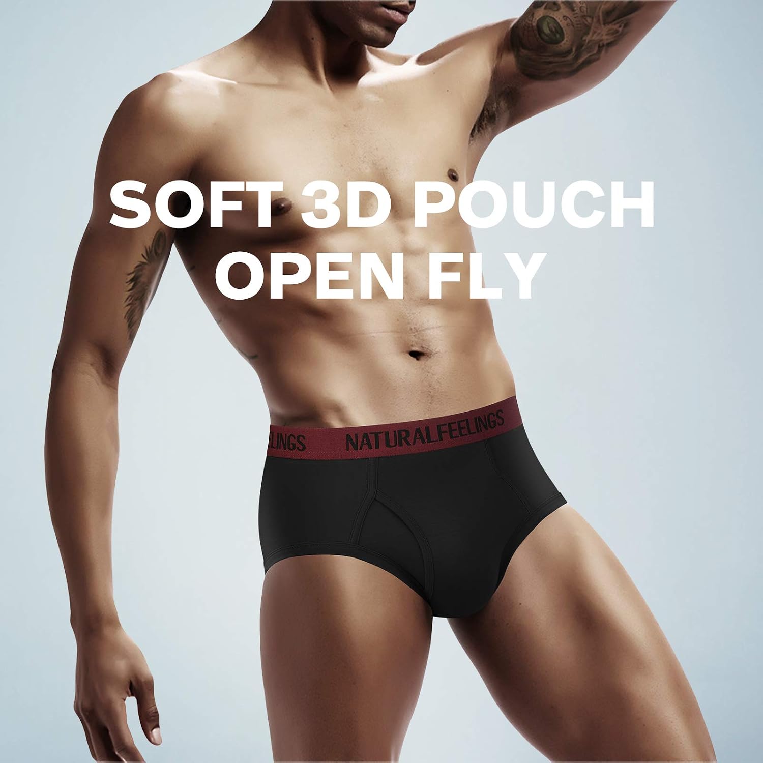 Natural Feelings Men's Briefs Underwear Multipack Mens Cotton Full Rise Briefs with Comfort Waistband S M L XL XXL…