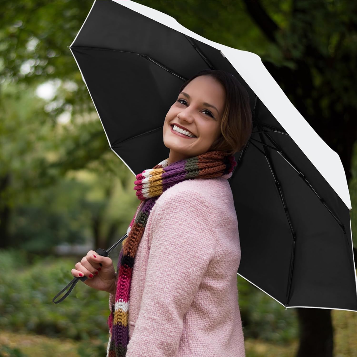 G4Free UPF 50+ UV Protection Travel Umbrella 42/46 Inch Auto Open Close