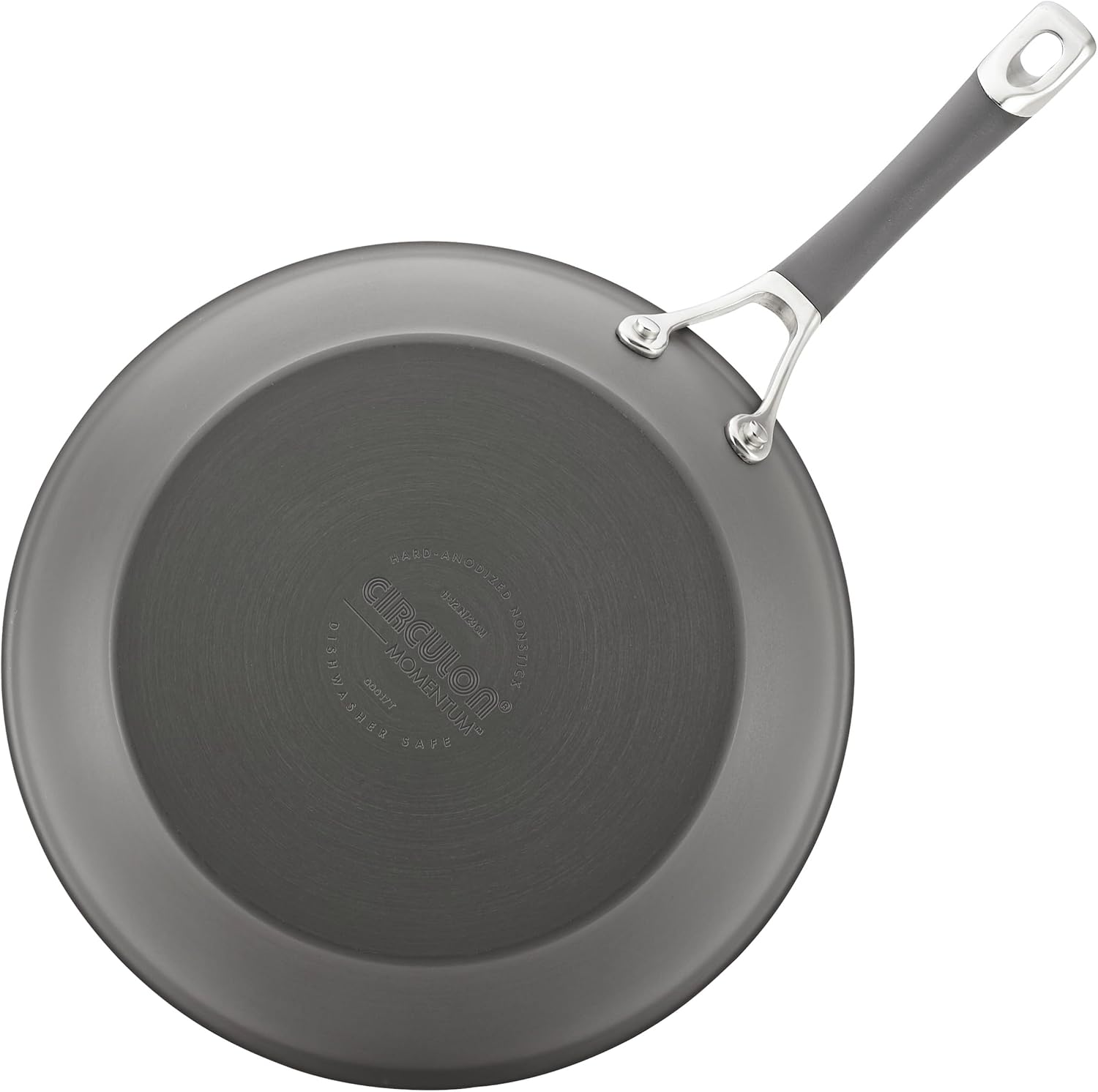 Circulon Radiance Hard Anodized Nonstick Deep Frying Pan with Lid, 12 inch Frying Pan with Lid, Deep Skillet, Gray