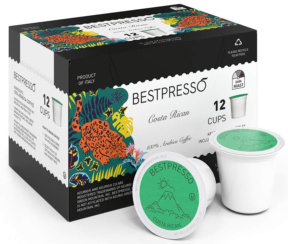 Bestpresso Coffee, Donut Shop Medium Roast Single Serve K-Cup Pods, 96 Count (Compatible With 2.0 Keurig Brewers) 8 Packs Of 12 Cups