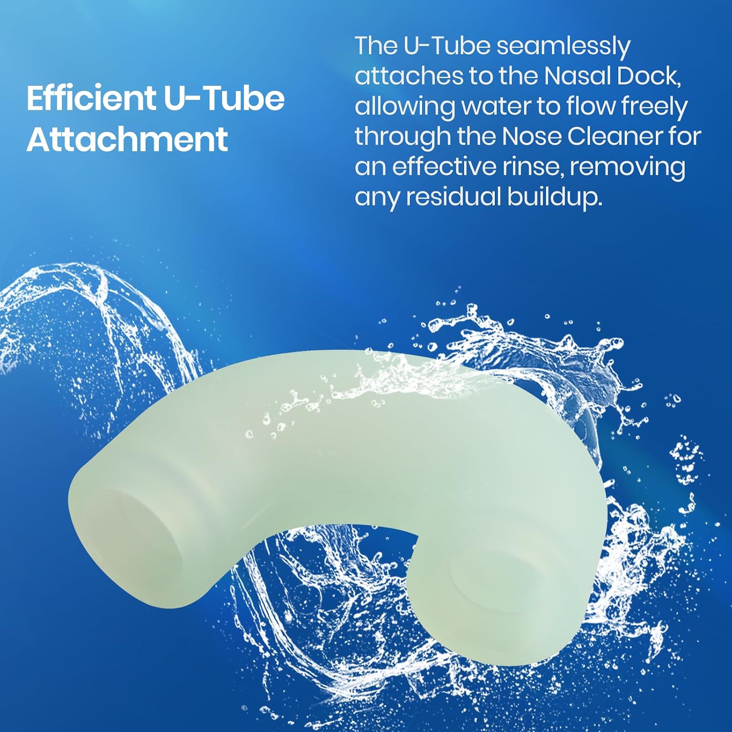 Nasal Irrigation System Cleaning Kit, Compatible with Navage Nasal Irrigation System, Includes C-Clip, U-Tube, 2 Cleaning Brushes
