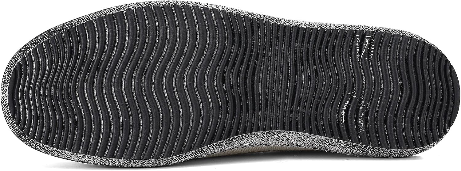 VILOCY Mens Slip on Deck Shoes Casual Canvas Loafers Beach Boat Shoes Zero Drop Vintage Flat