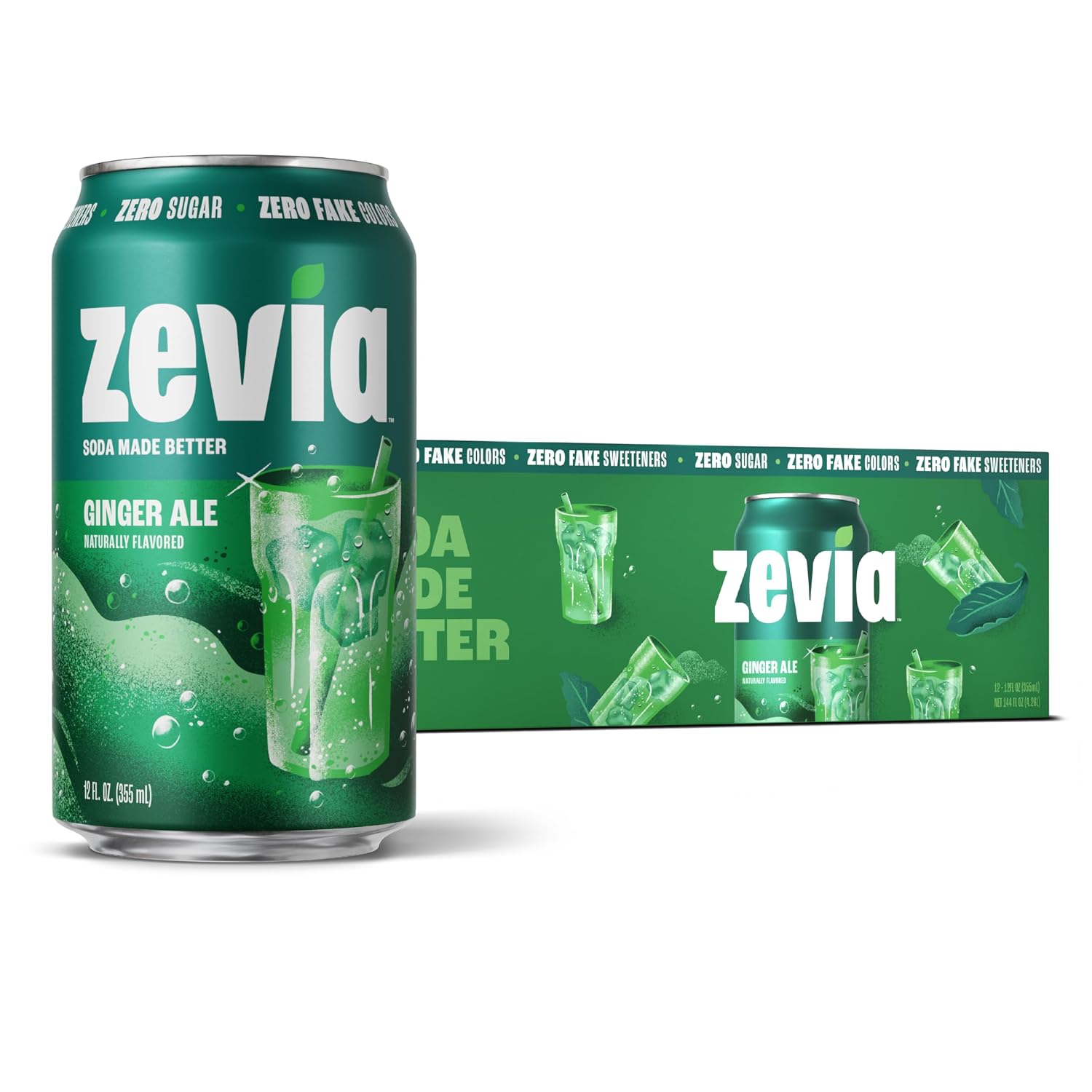 Zevia Zero Calorie Soda, Orange, 12 Ounce Cans (Pack of 6)