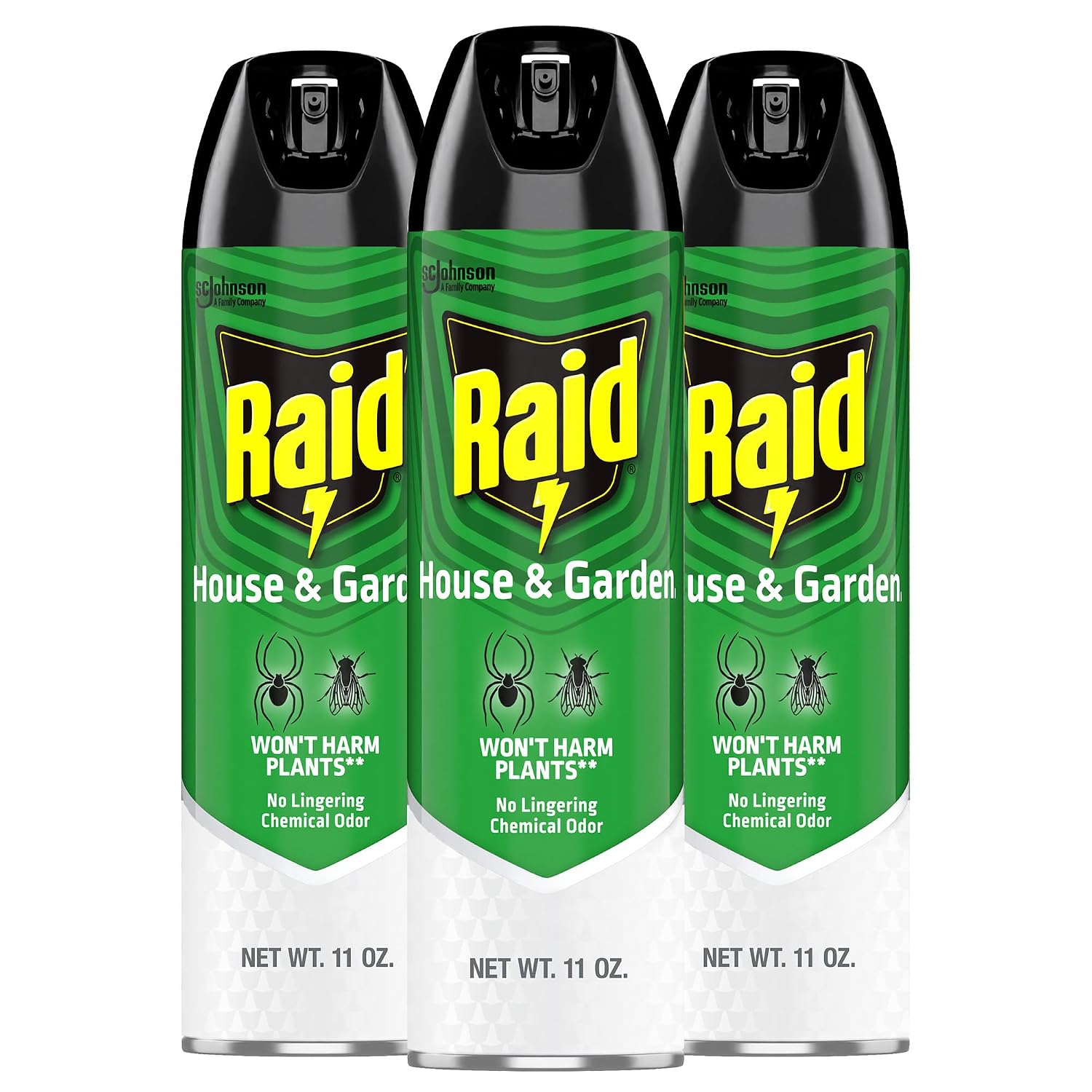 Raid House & Garden Bug Killer Aerosol Kills Bugs on Contact Won’t Harm Plants Indoor and Outdoor Use 11 Ounce (Pack of 1)