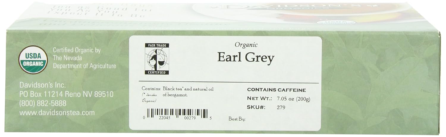Davidson's Organics, Yerba Mate, 100-count Unwrapped Tea Bags