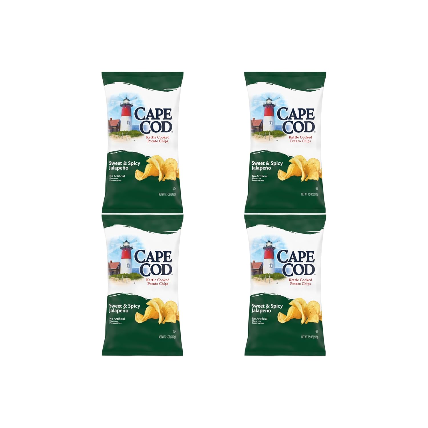 Cape Cod Sweet & Spicy Jalapeno Chips, 7.5 Oz Bag