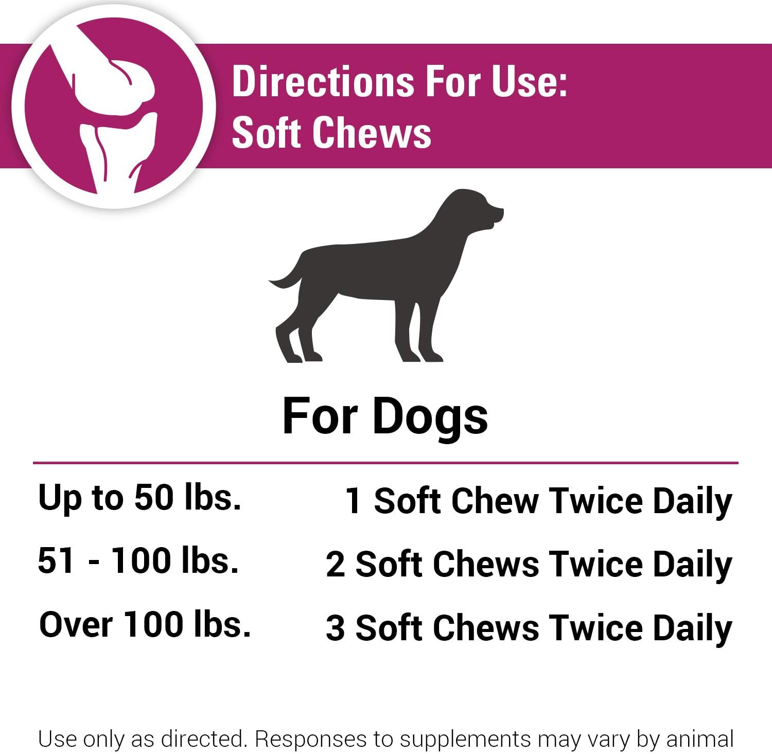 Pain Plus Extra Strength Health Supplement for Dogs - 120 Chewable Tablets
