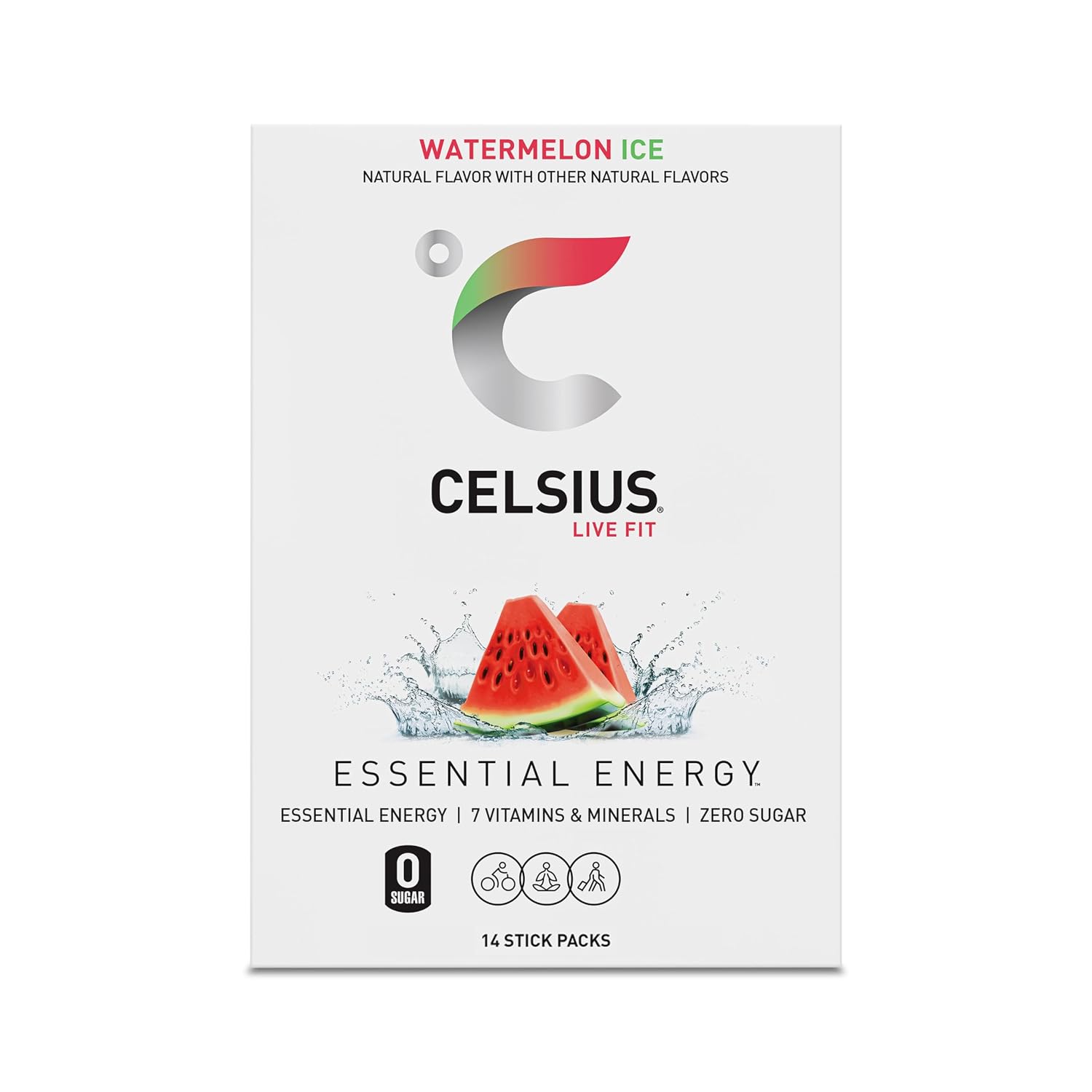 CELSIUS On-The-Go Powder Stick Packs, Zero Sugar (14 Sticks per Pack)