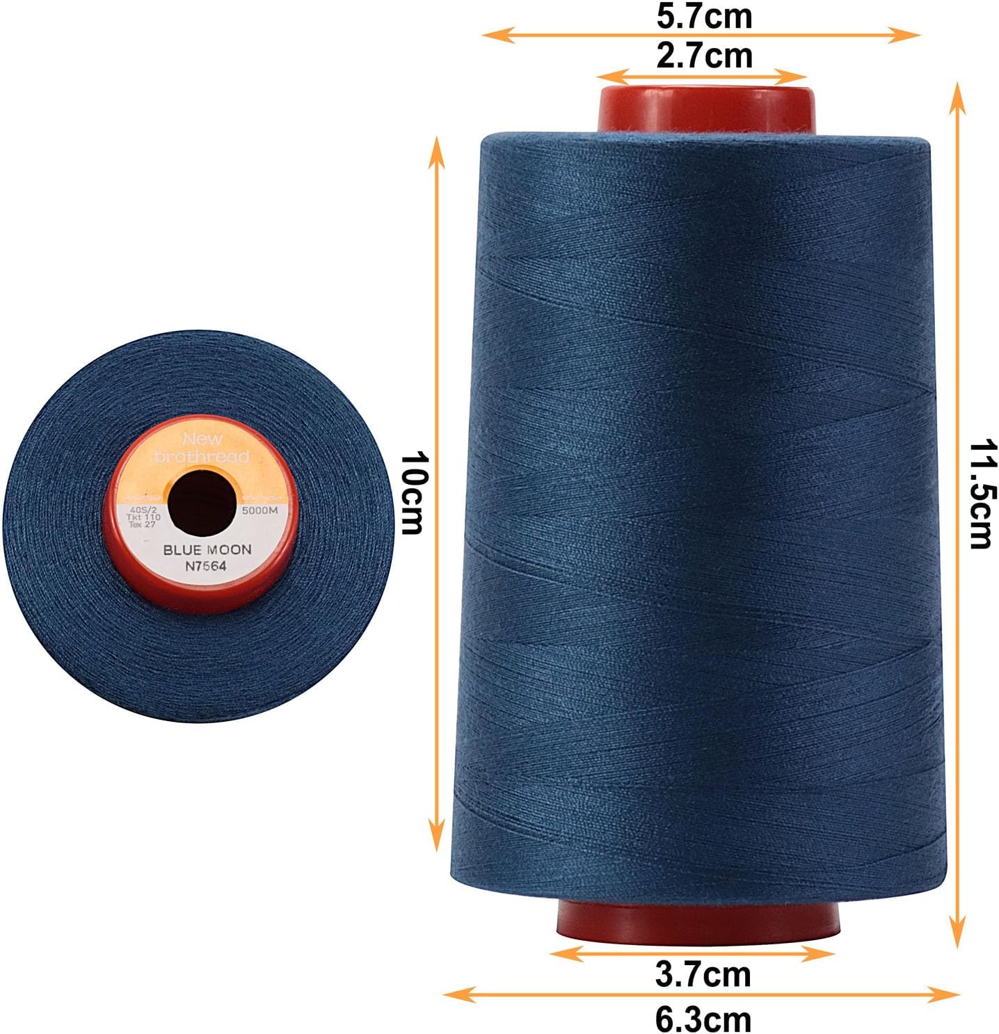 New brothread 4 Large Cones All Purpose Polyester Thread -Cream