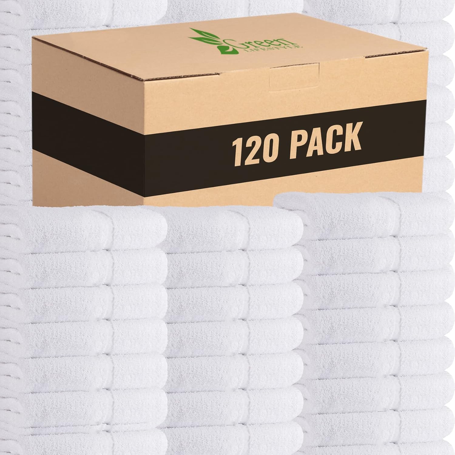 GREEN LIFESTYLE 24 Pack Black Pack Hand Towels 16 x 27 Premium Spa Quality, Super Soft and Absorbent for Gym, Pool, Spa, Salon and Home