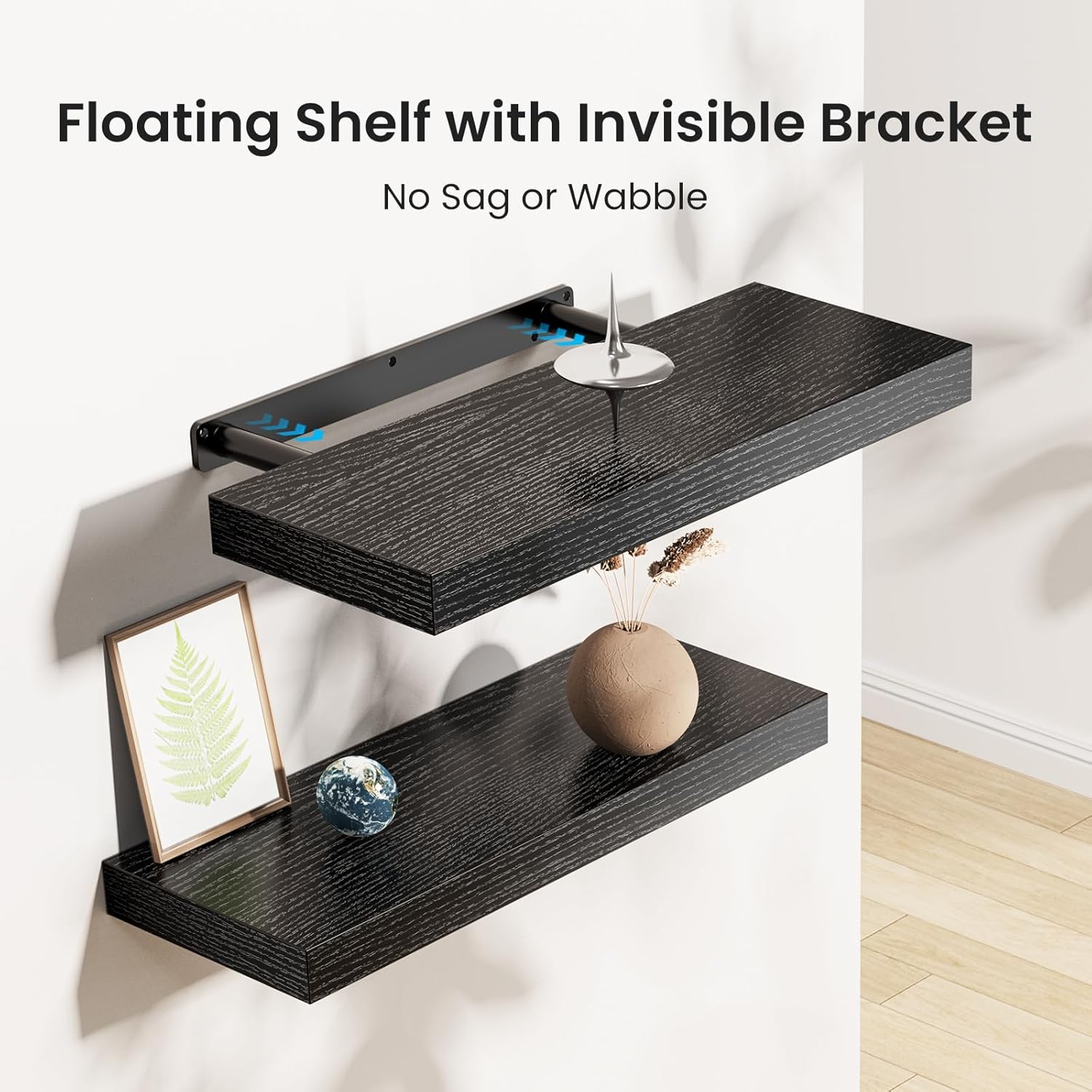 AMADA HOMEFURNISHING Floating Shelves, Wall Shelves for Bathroom/Living Room/Bedroom/Kitchen Decor