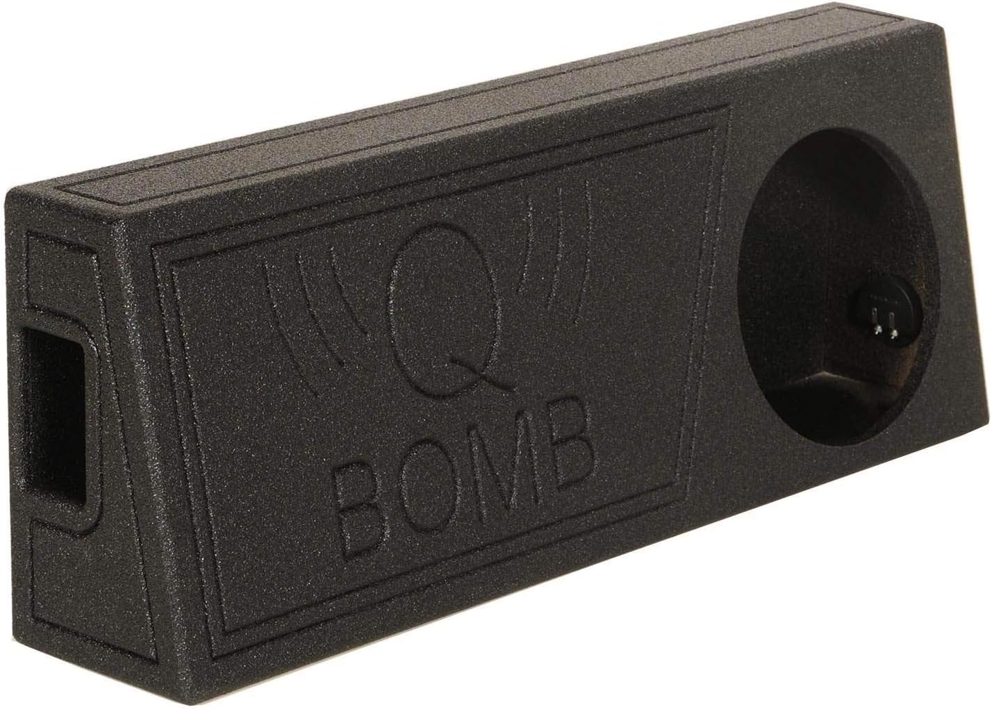 Q Power QBomb Single 12 Inch Vented Subwoofer Sub Box with Black Bedliner Spray