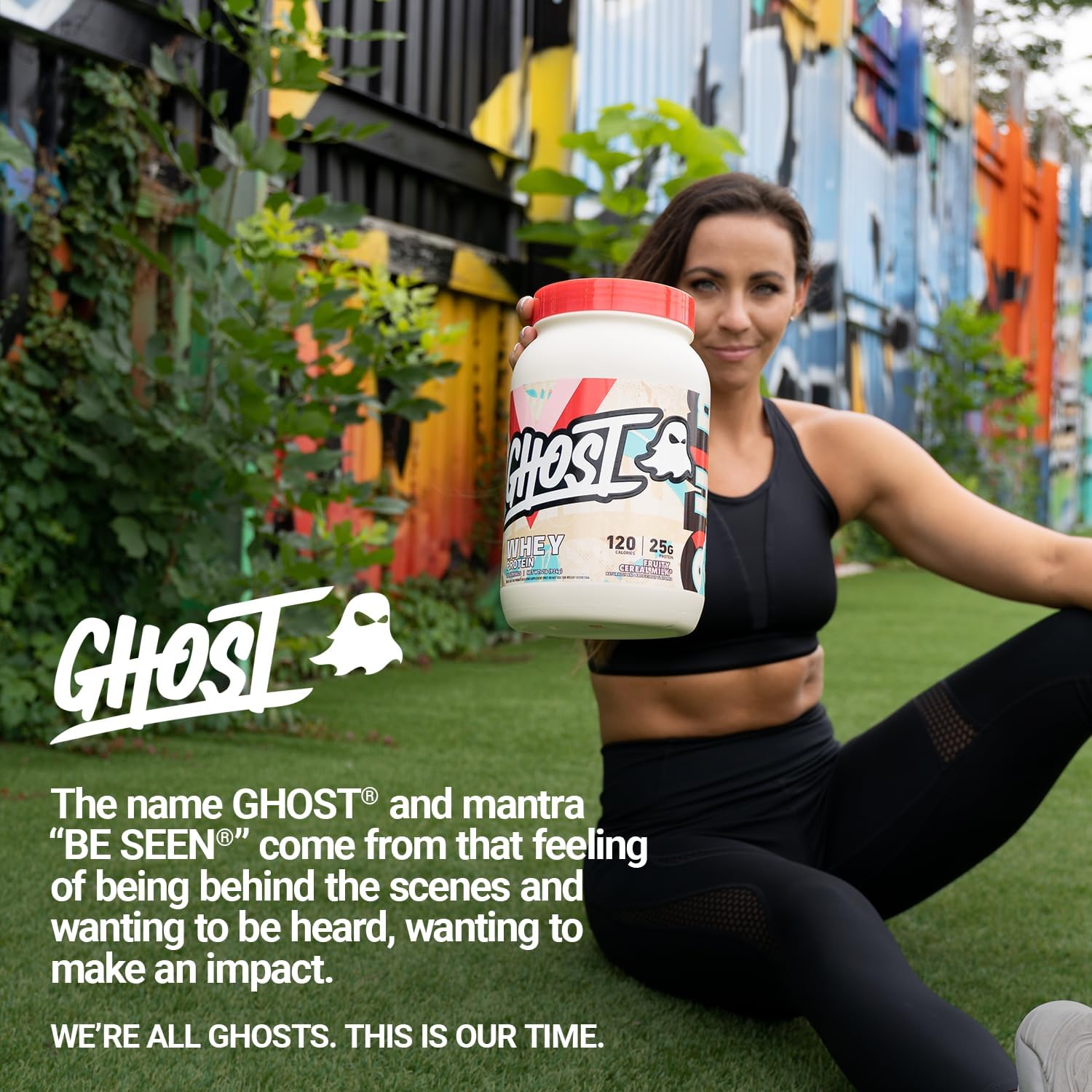 GHOST Whey Protein Powder, Milk Chocolate - 2LB, 25G of Protein | Whey Protein Isolate & Concentrate Blend - Post Workout Nutrition Shake, Smoothies - Soy & Gluten-Free - 2LB Tub, 26 Servings