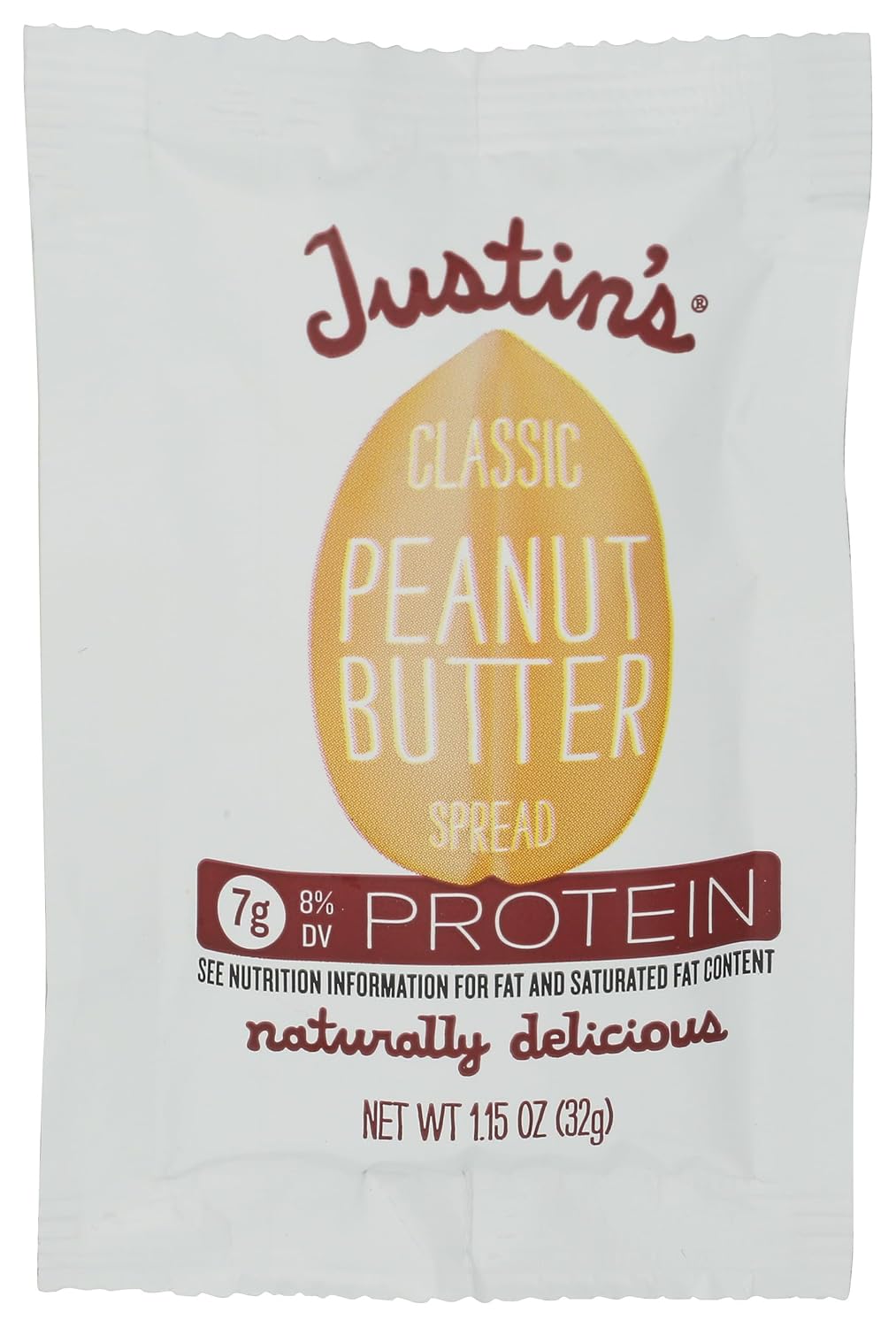 Justin's Classic Crunchy Peanut Butter Squeeze Packs - 1.15 oz - 10 pack | Shelf Stable Sandwich Spread