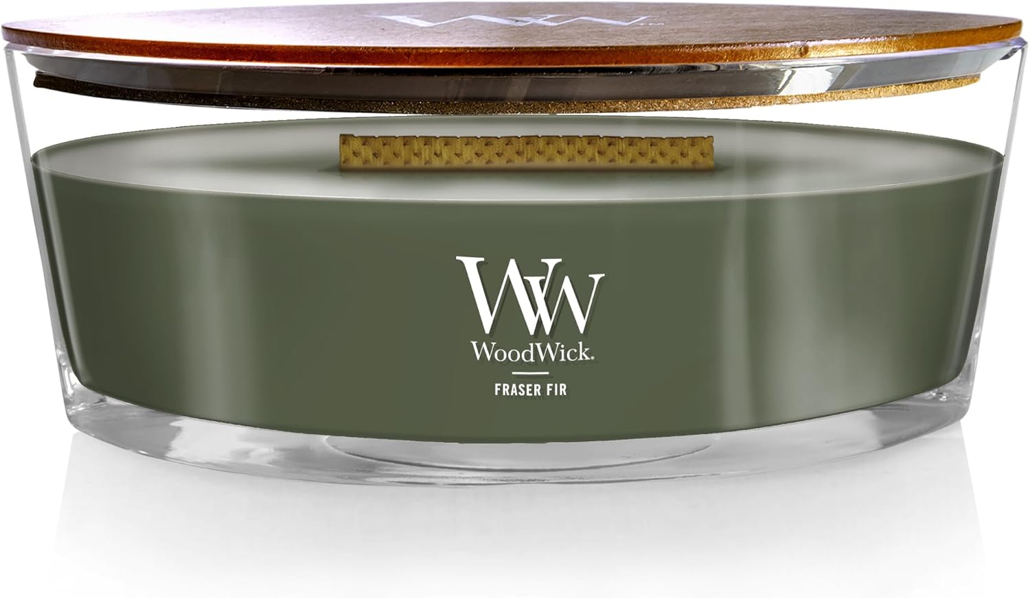 WoodWick Fireside Holiday Candle Gifts for Women and Men, 9.7 oz Medium Hourglass Candle with Crackling Wick