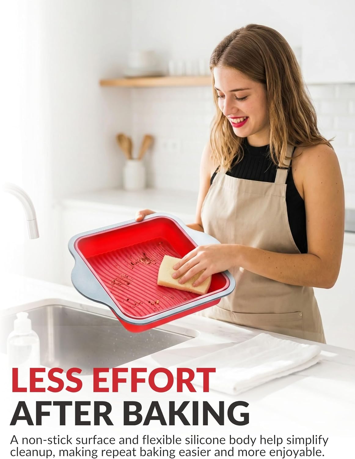 Premium Non-Stick Silicone Bread Loaf Pan, 9x5 Inches – Heavy-Duty Steel Frame, Non-Toxic, BPA & PFOA Free – Perfect for Pound Cakes, Breads, & More.