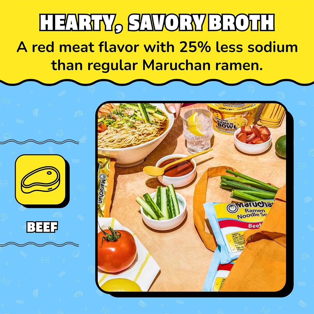 Maruchan Ramen Noodle Soup, Pork Flavor – Japanese-Style Instant Noodles, Quick & Easy Meal for Kids, Students & Busy Families – 3 Oz. (24 Pack)