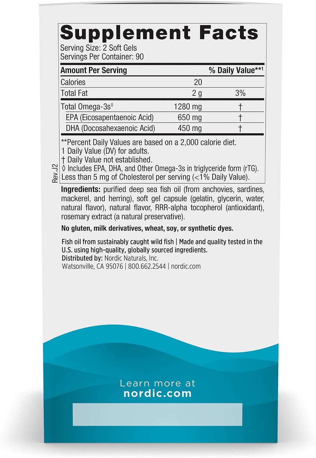 Nordic Naturals Ultimate Omega, 1280mg Omega-3 Fish Oil, Lemon - 60 Count | High-potency Omega-3 Fish Oil with EPA & DHA supports brain & heart health. Non-GMO, burpless formula. 30 servings.