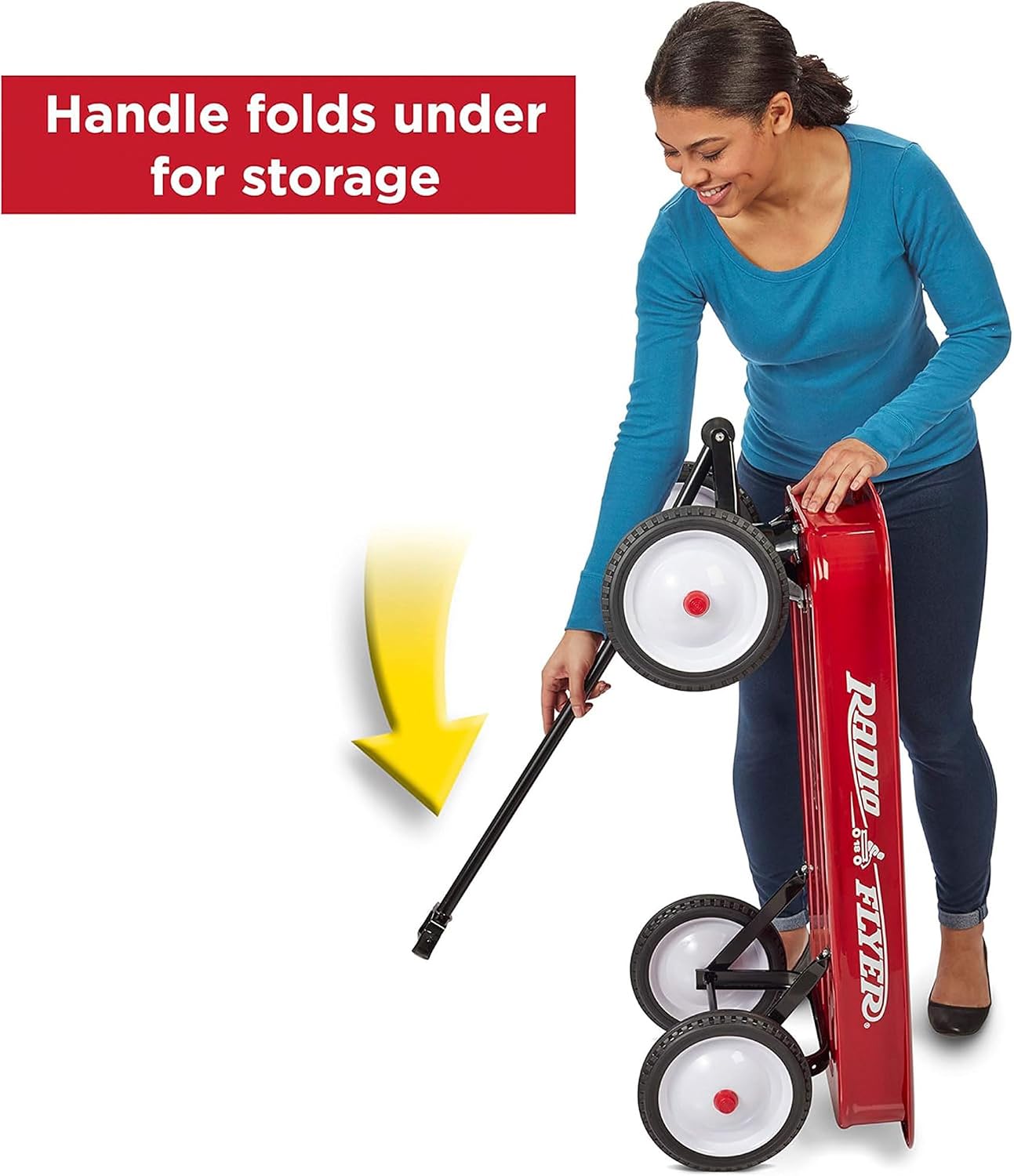 Radio Flyer Classic Red Wagon, for Kids 1.5+, Wagon for Kids or Cargo | All-Steel Body with No-Scratch Edges, 10” Rubber Tires