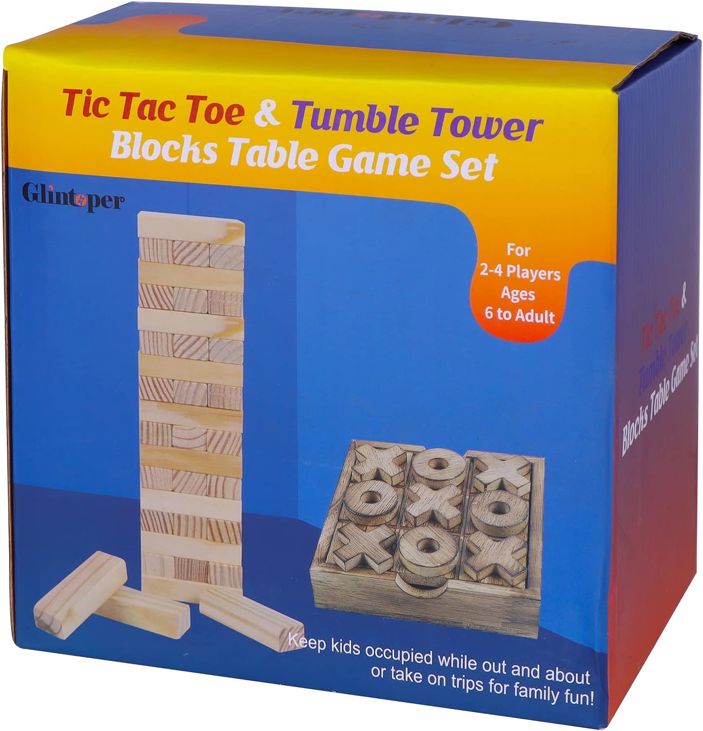 Glintoper Tic Tac Toe & 4 in a Row Tables Game Set