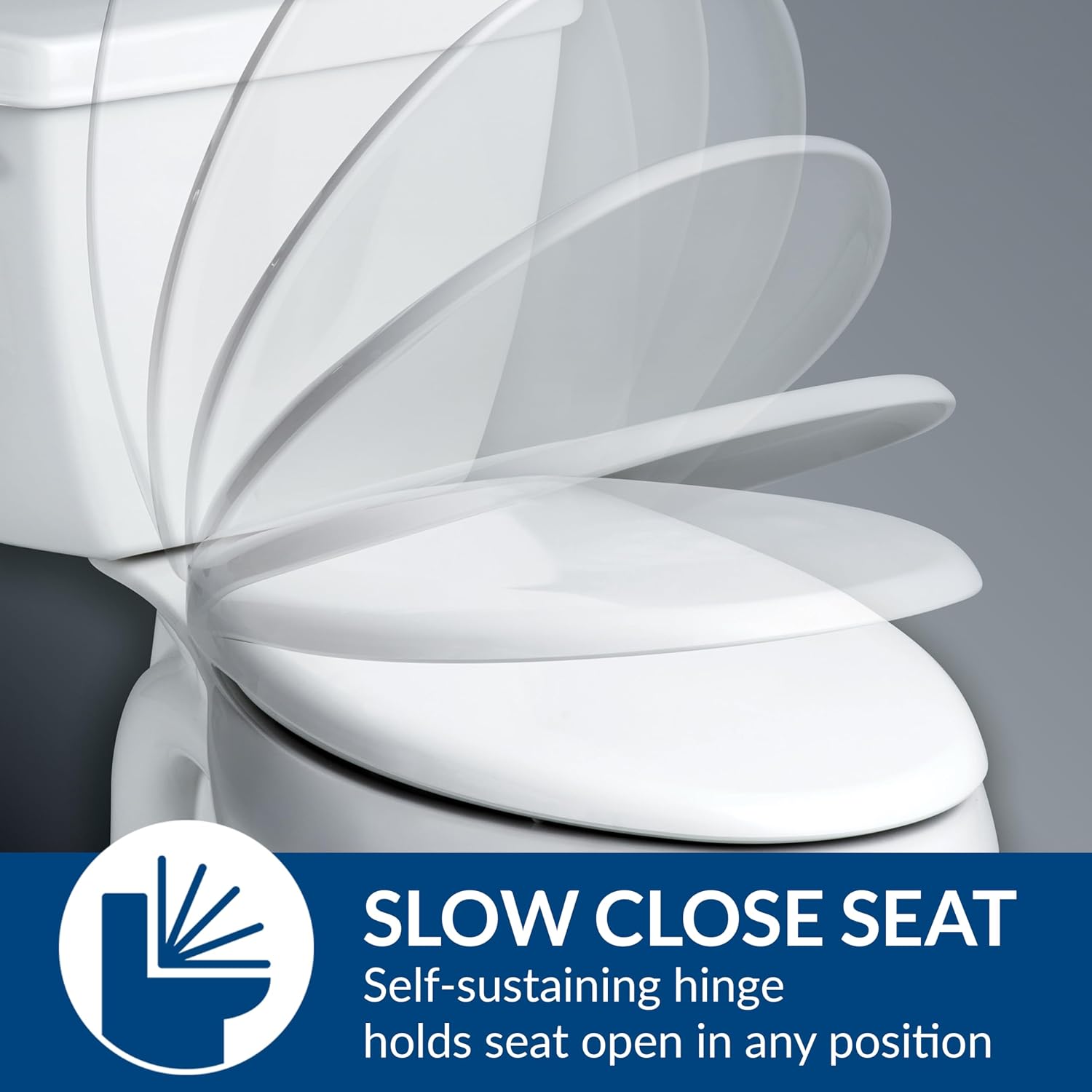 CHURCH 295CT Commercial Open Front Plastic Toilet Seat, Heavy Duty Industrial Seat without Lid, Secure Installation for Long Lasting Use, Made in USA, Elongated, Black