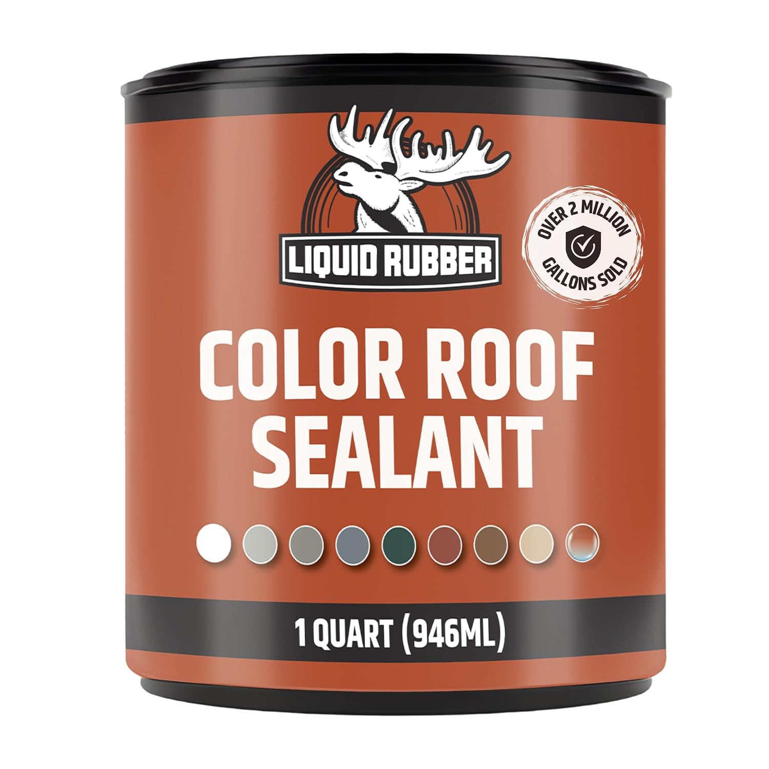 Liquid Rubber Color Roof Sealant - Flat & Metal, White, 1 Gallon | Elastomeric Roof Coating - Waterproof, UV-Stable & Flexible - Compatible with Low-Slope Roofs, Resists Cracking & Chipping