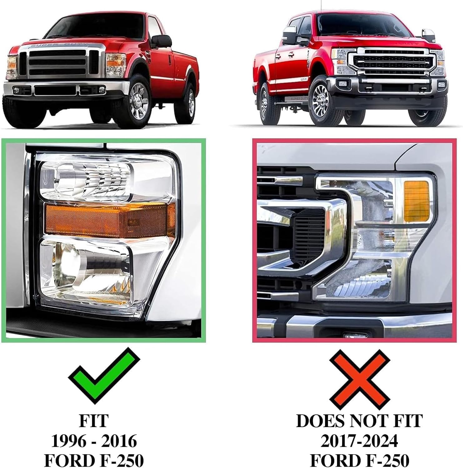 COMNOVA Pair Running Board for 2017-2026 Ford F250 Superduty Crew Cab